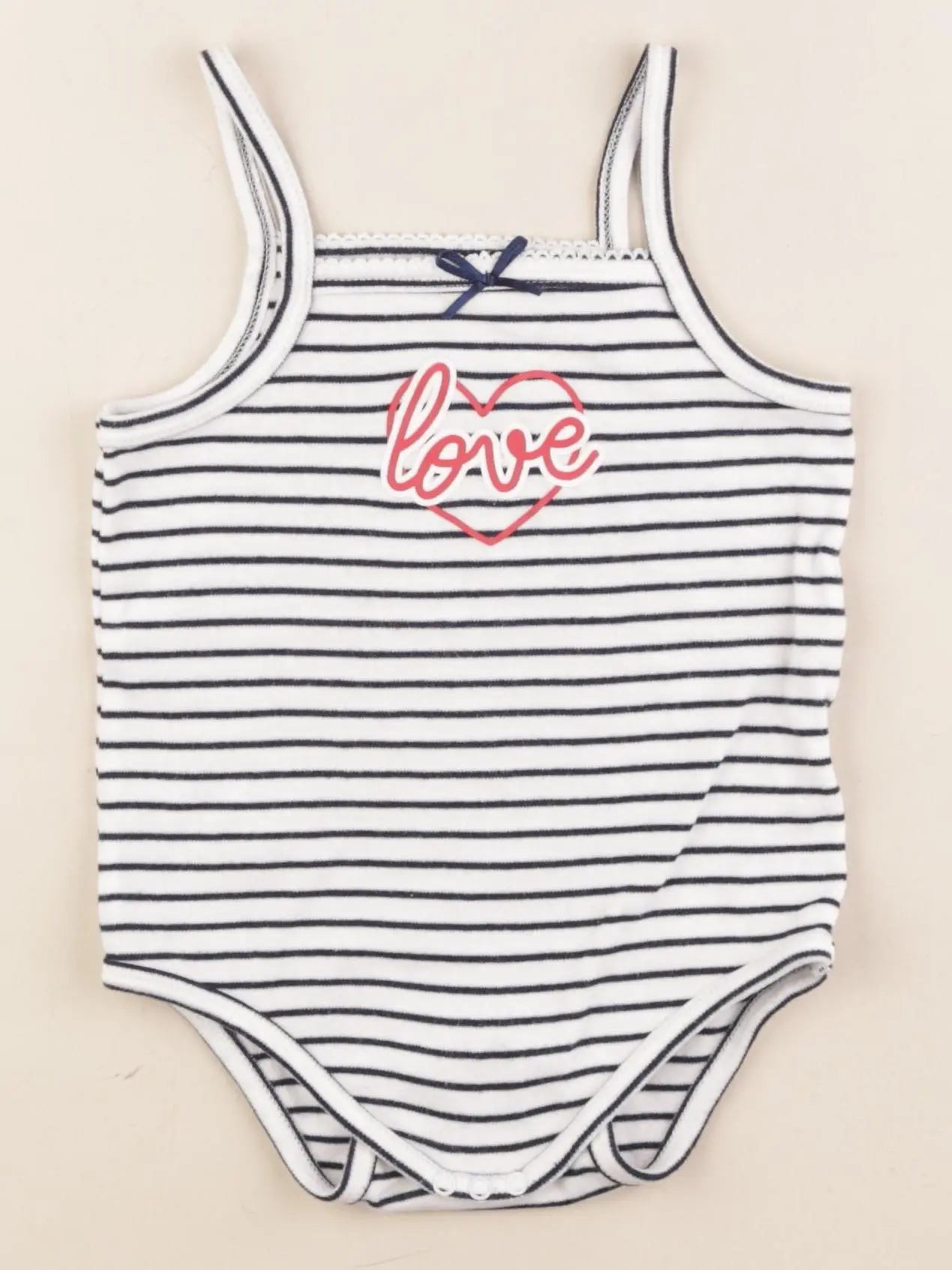 Vertbaudet - body blanc, bleu - 36 mois