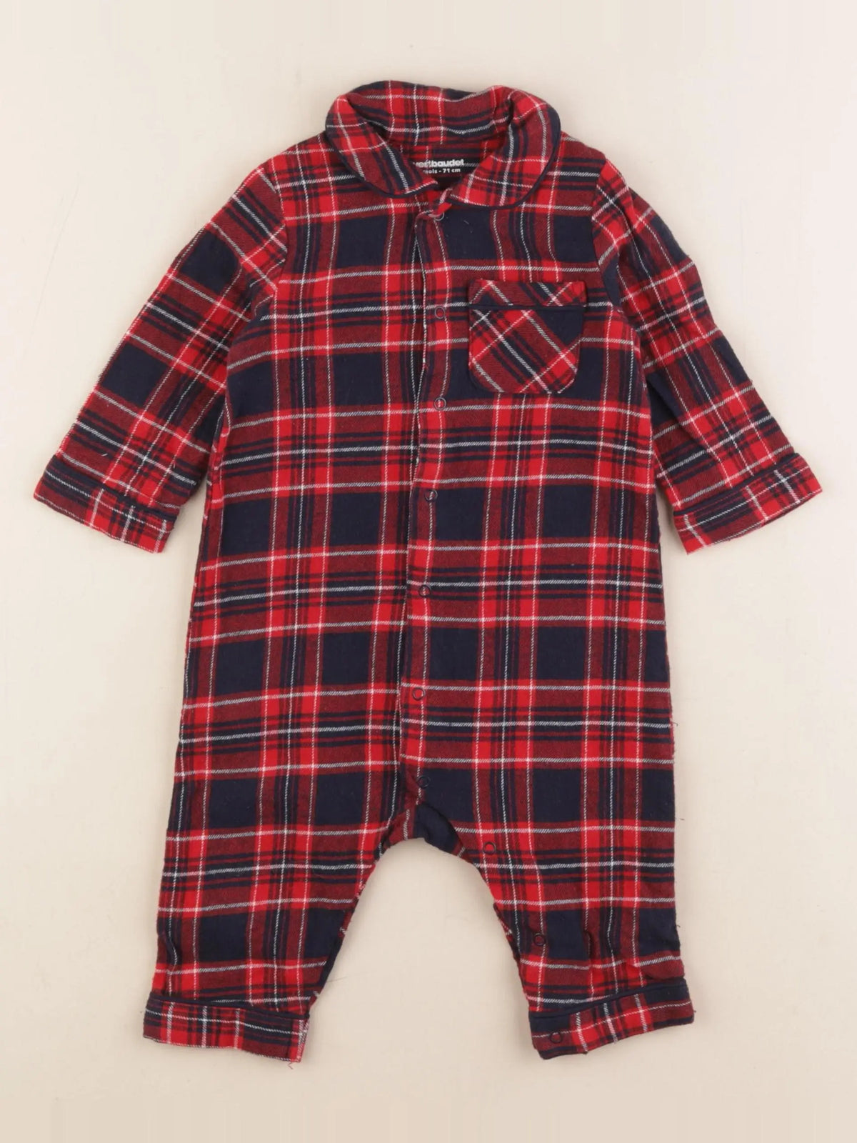 Vertbaudet - pyjama coton multicolore - 9 mois