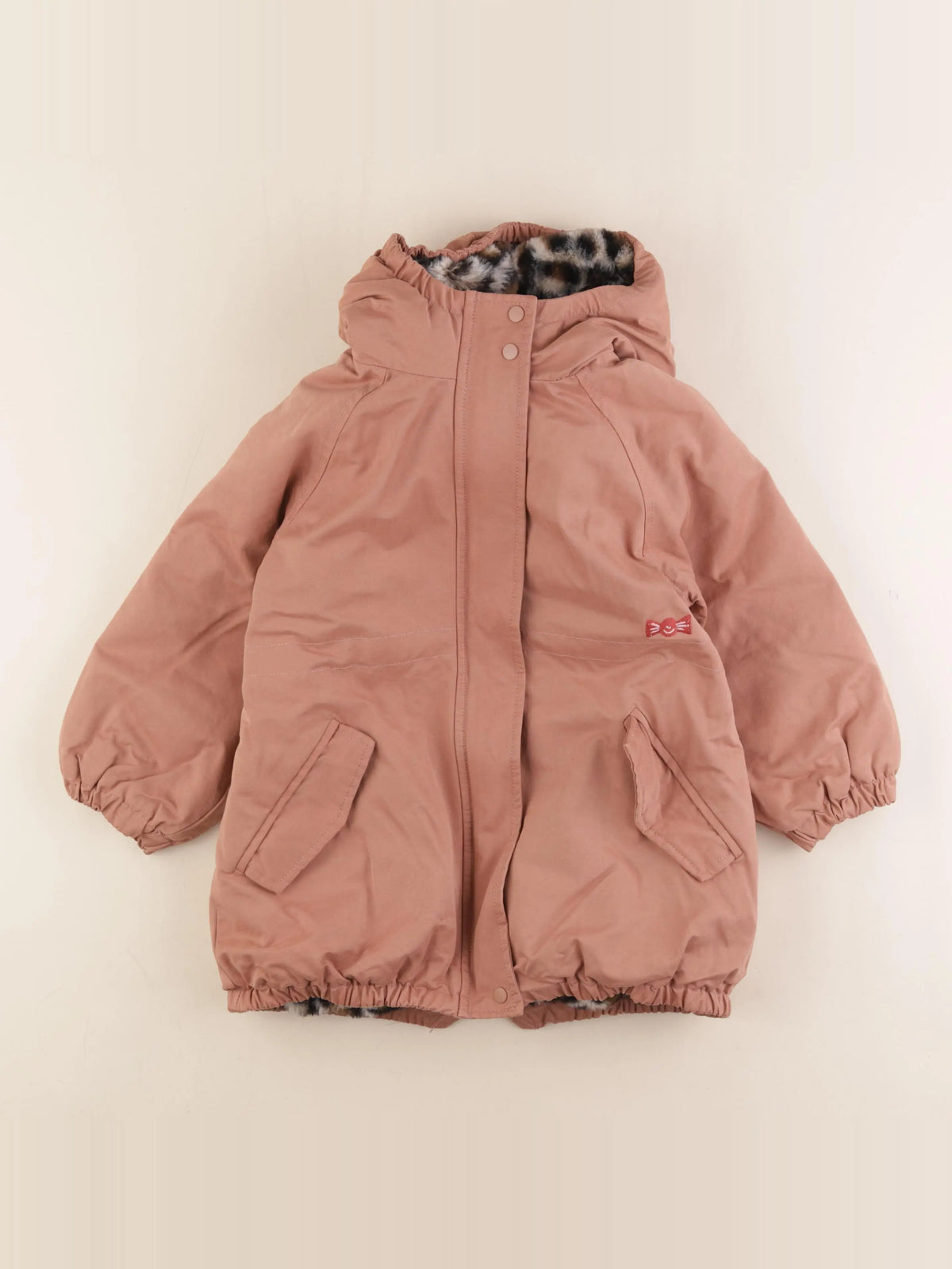Vertbaudet - parka rose - 7 ans
