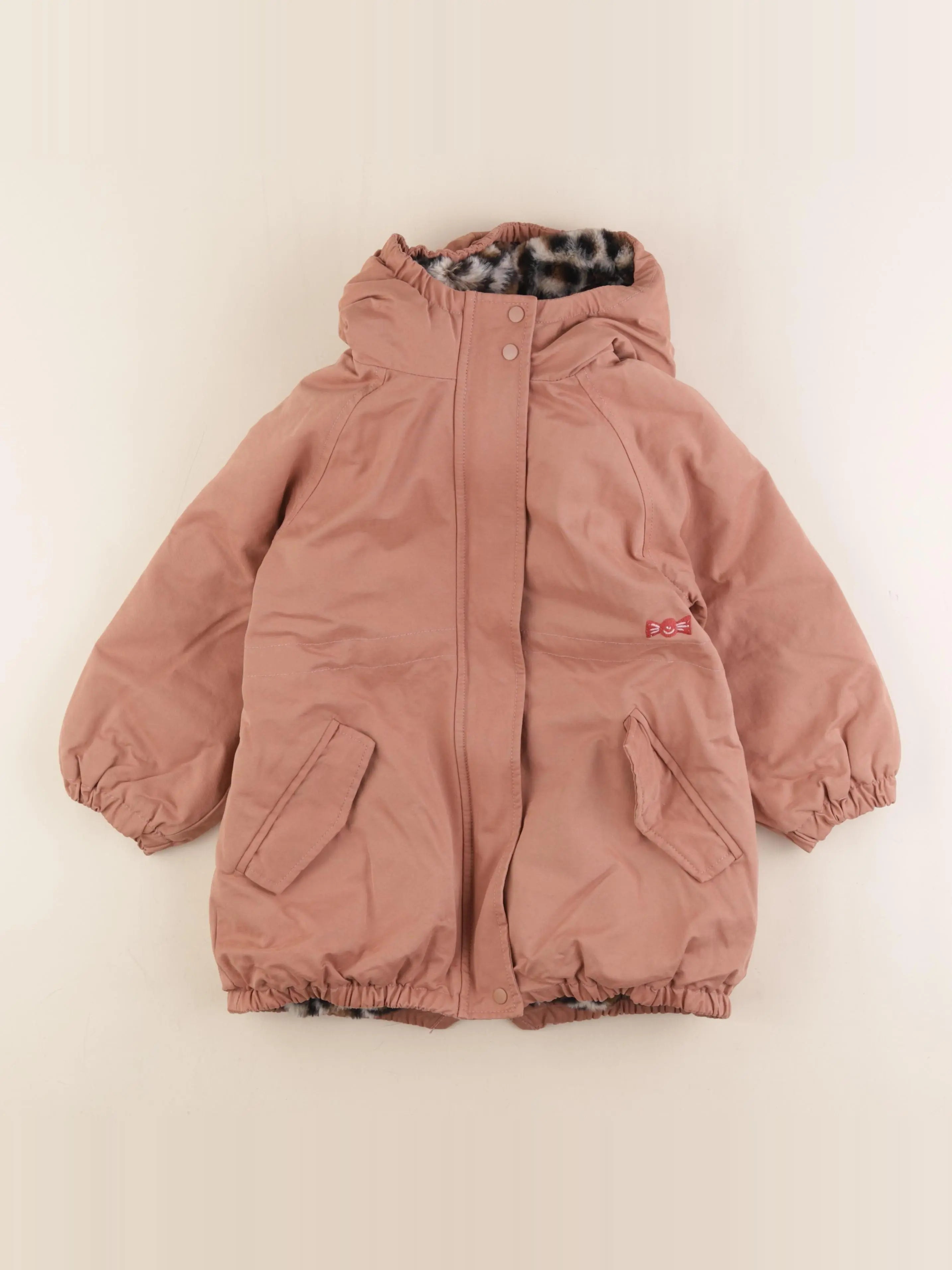 Vertbaudet - parka rose - 7 ans
