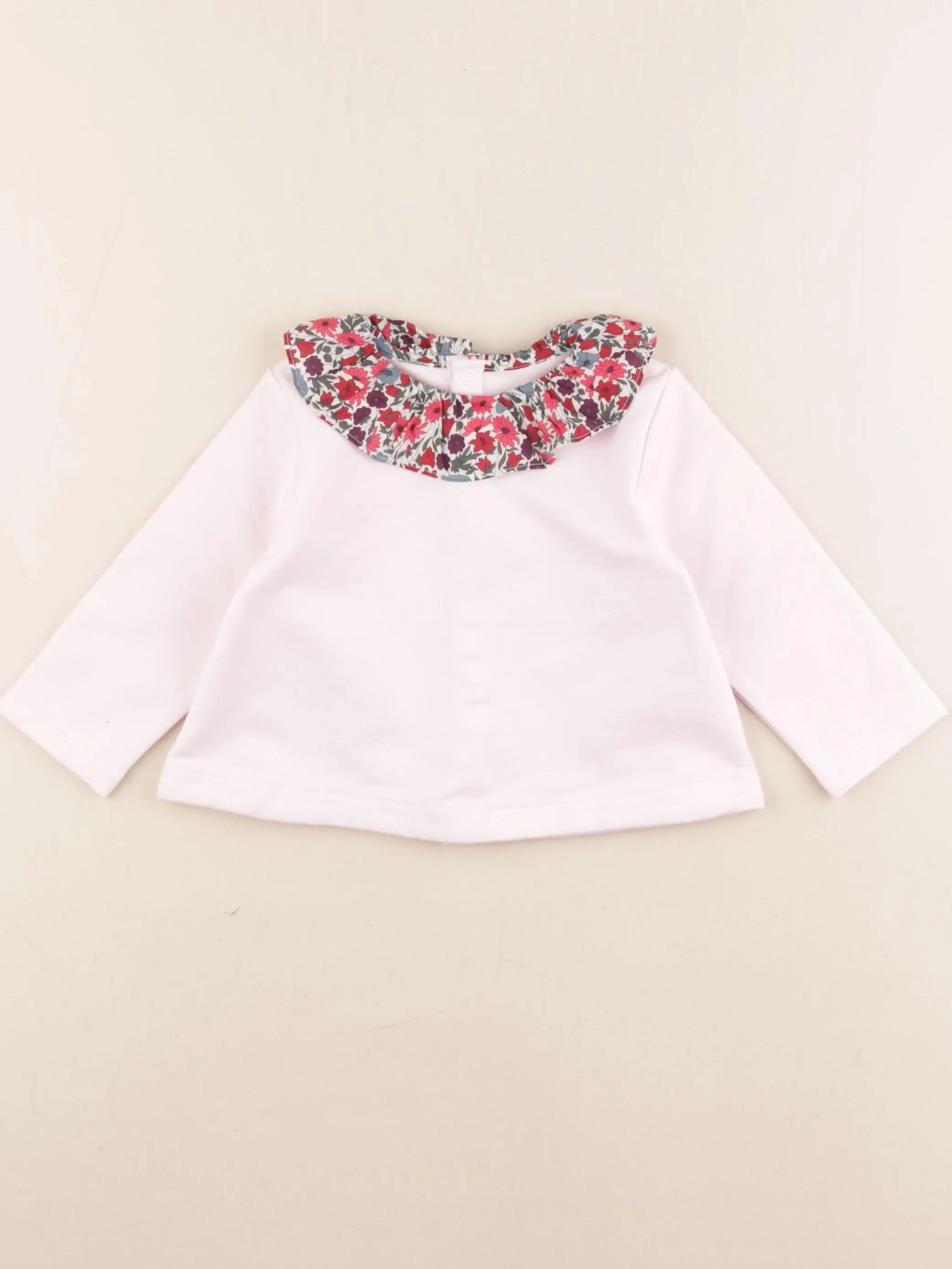 Jacadi - sweat rouge, rose - 12 mois