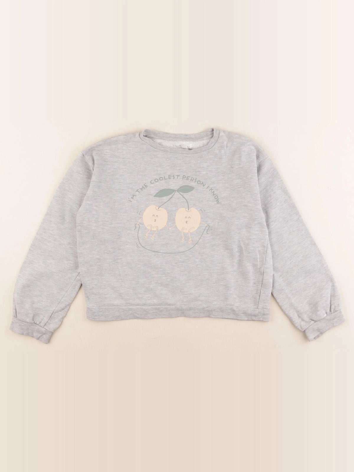 Vertbaudet - sweat gris - 10 ans