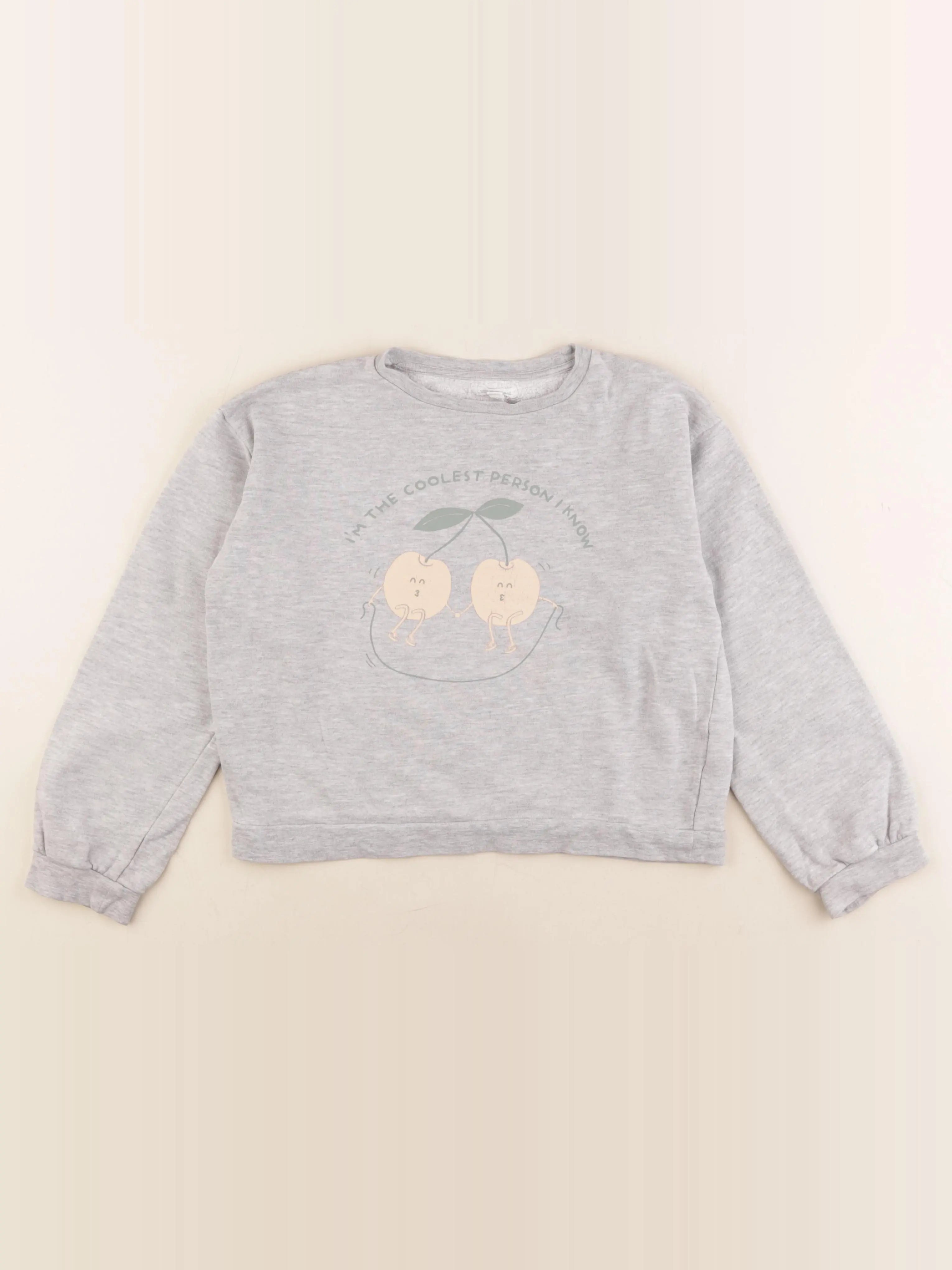 Vertbaudet - sweat gris - 10 ans