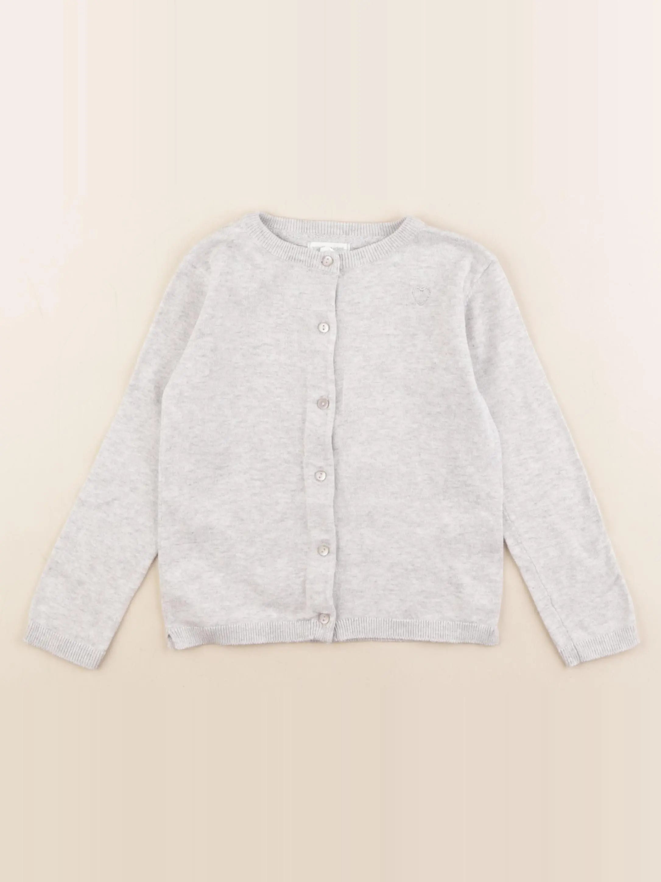 Vertbaudet - gilet gris - 4 ans