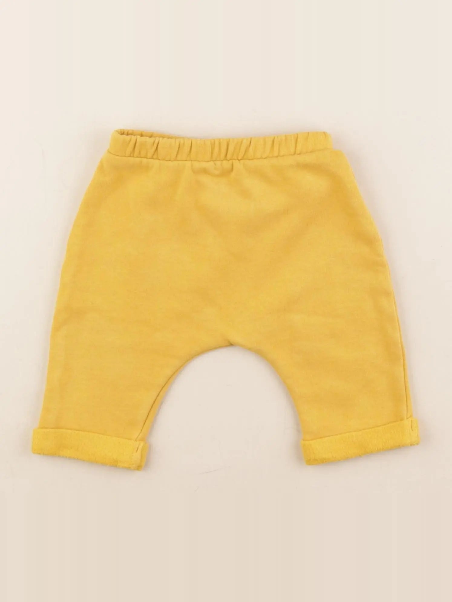 Vertbaudet - sarouel doublé jaune - 3 mois