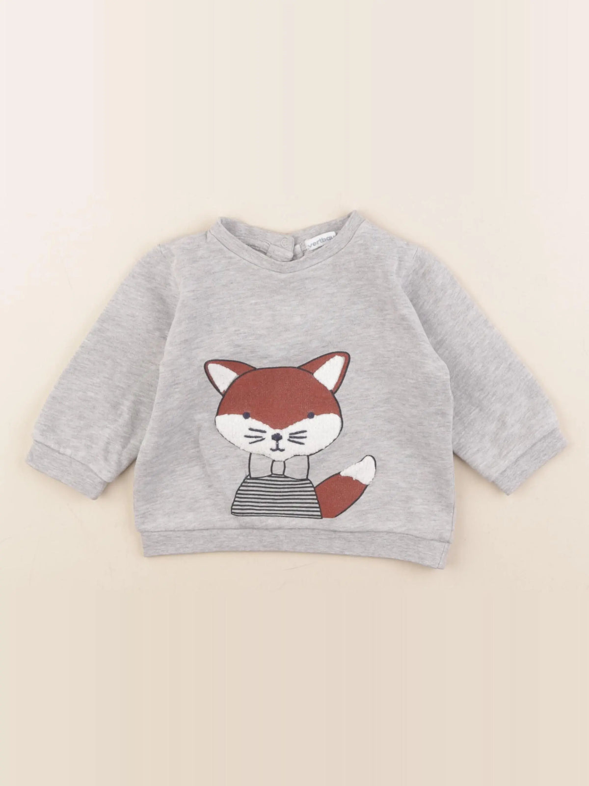 Vertbaudet - sweat gris - 12 mois