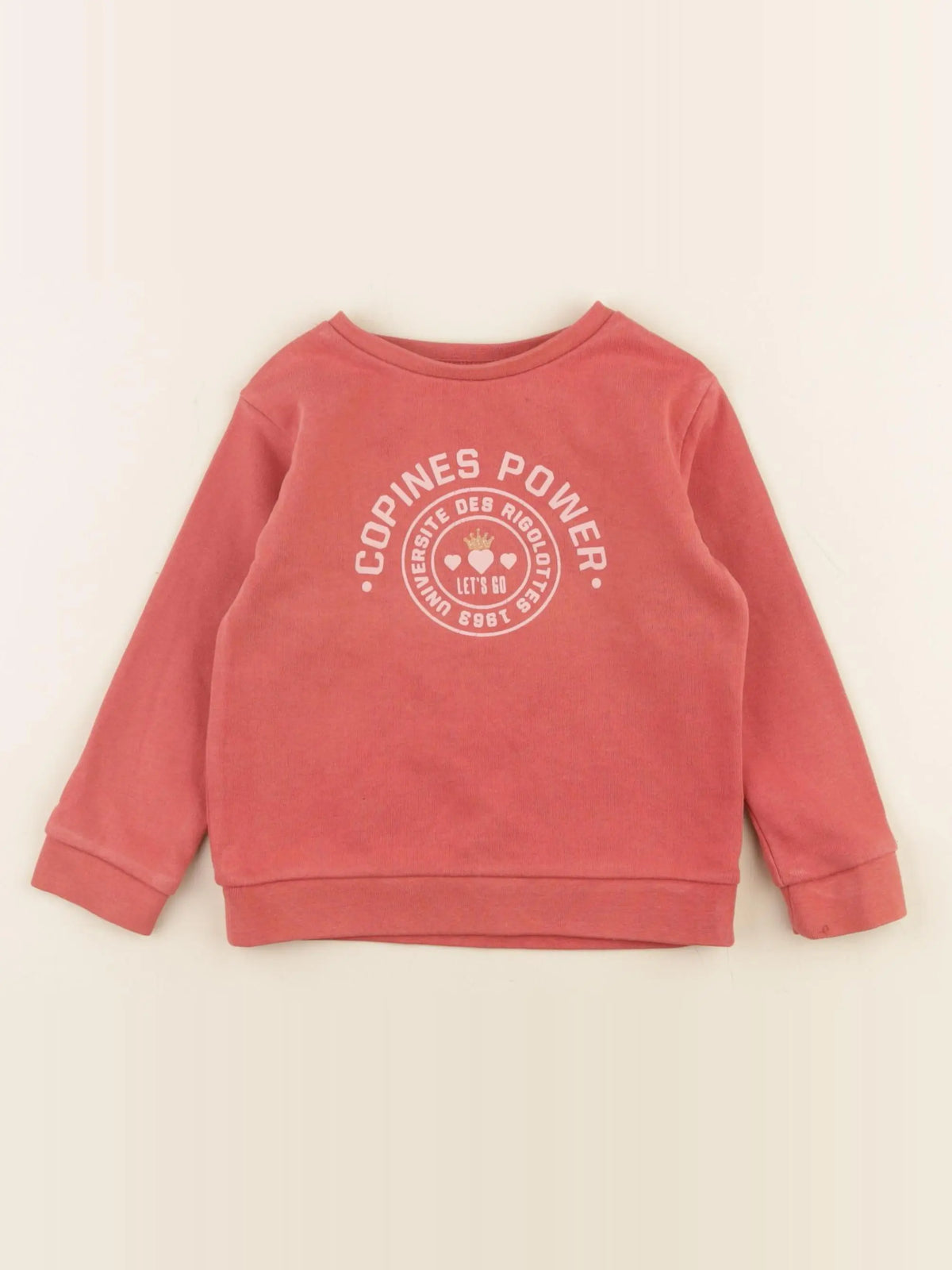 Vertbaudet - sweat rose - 2 ans