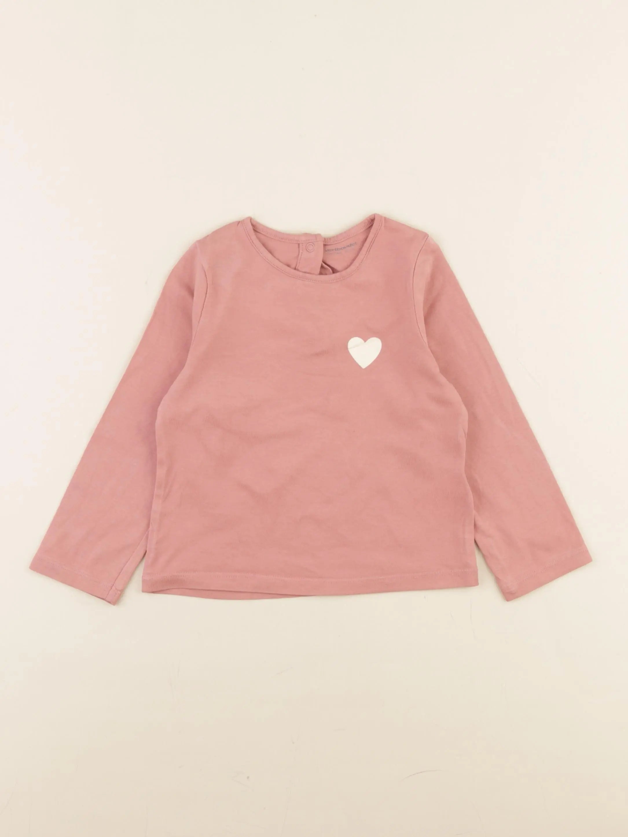 Vertbaudet - tee-shirt rose - 24 mois