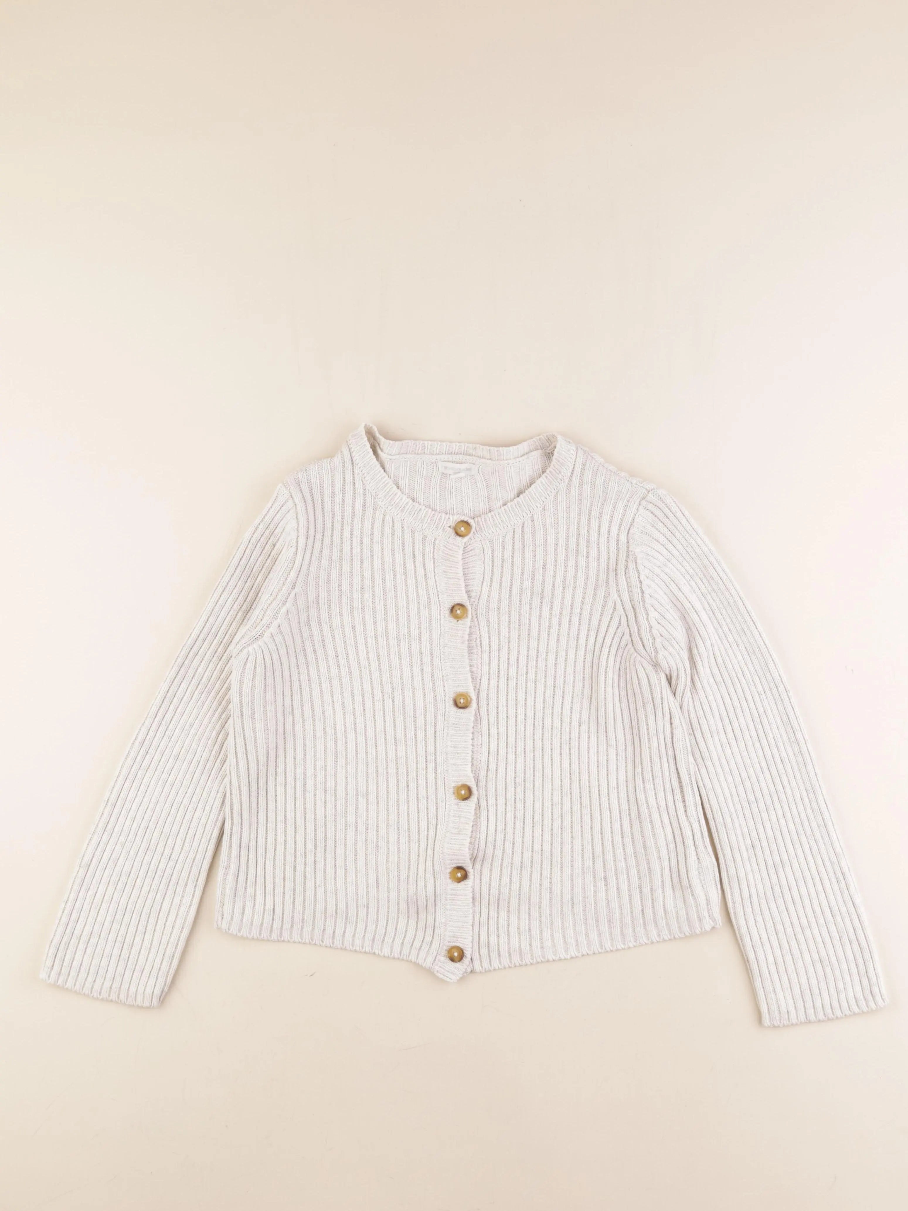 Vertbaudet - gilet beige - 8 ans