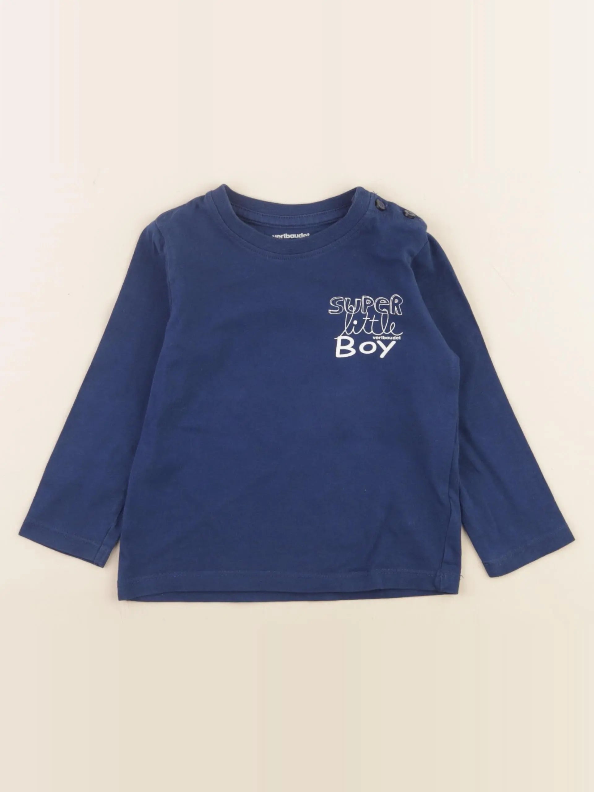 Vertbaudet - tee-shirt bleu - 18 mois