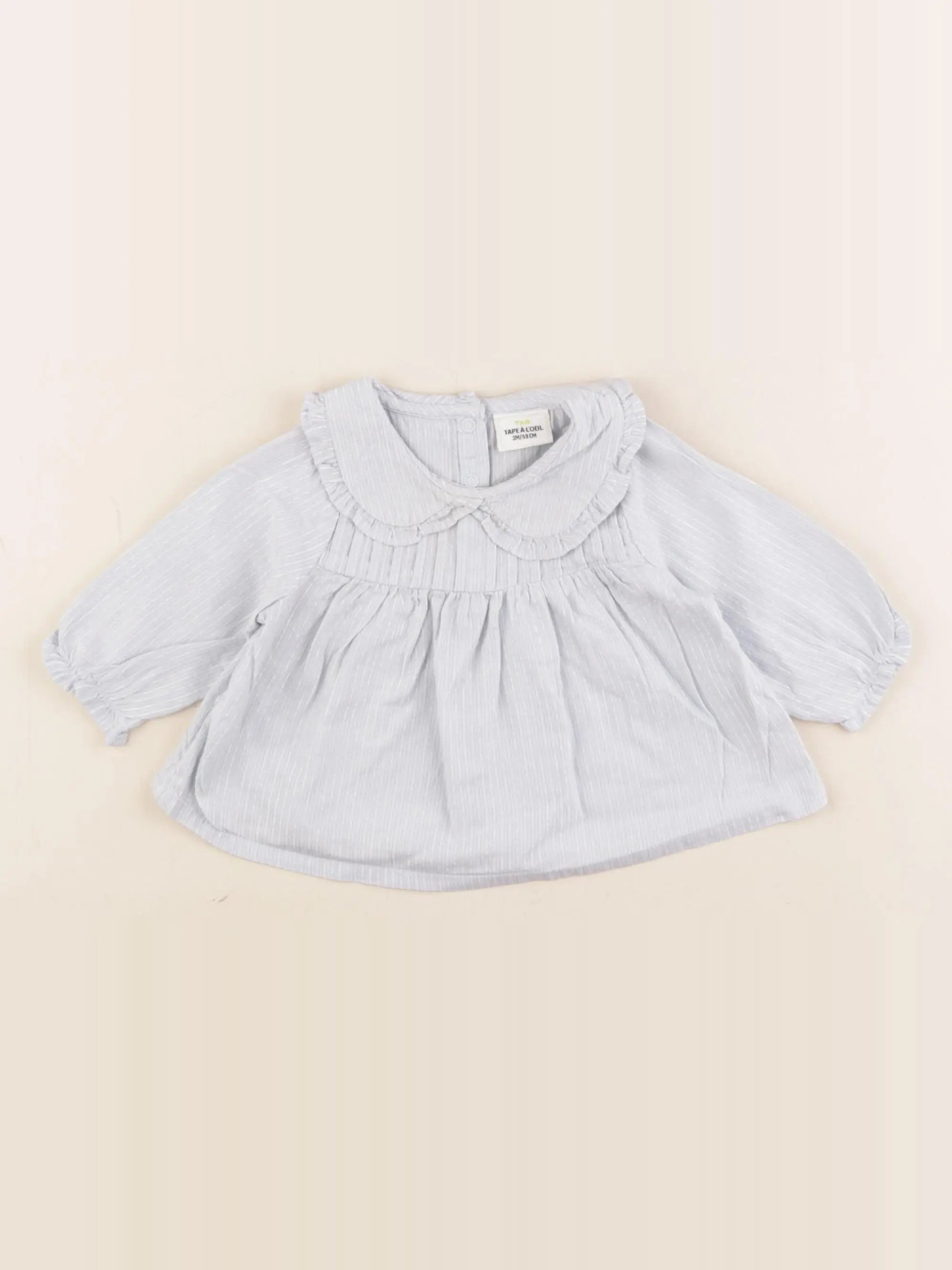 Tape à l'oeil - blouse bleu - 3 mois