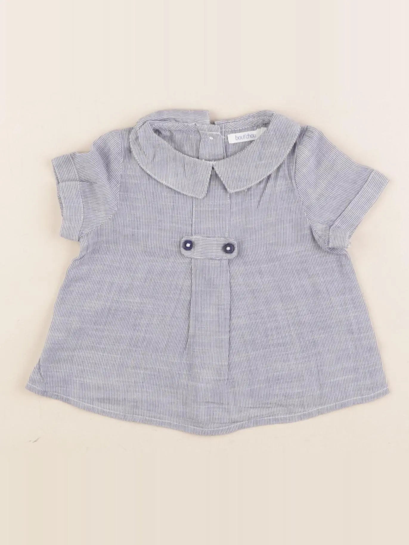 Boutchou - blouse bleu - 3 mois