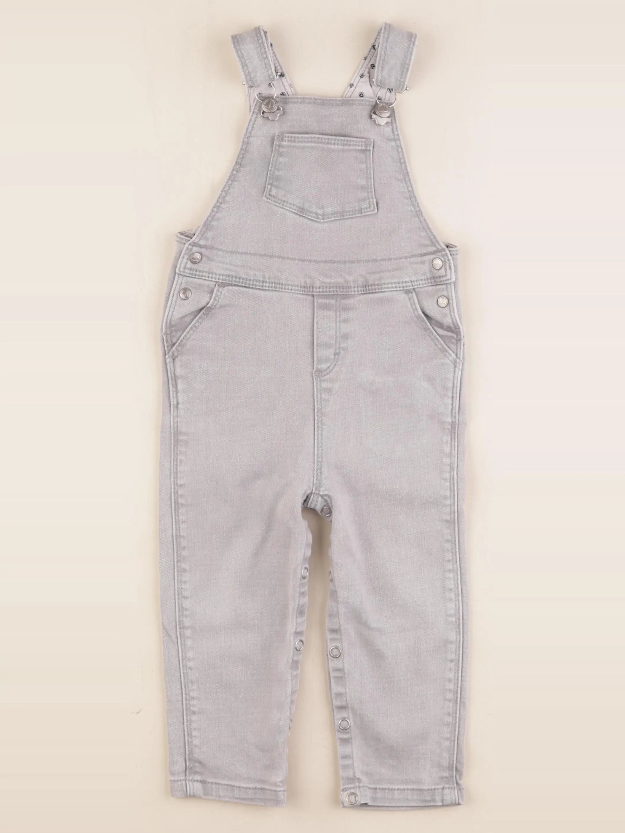 Petit Bateau - salopette gris - 18 mois