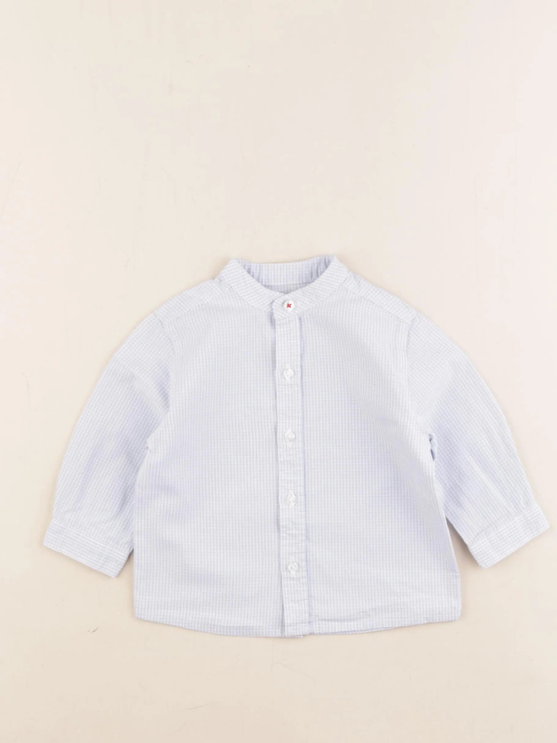 Boutchou - chemise bleu - 6 mois