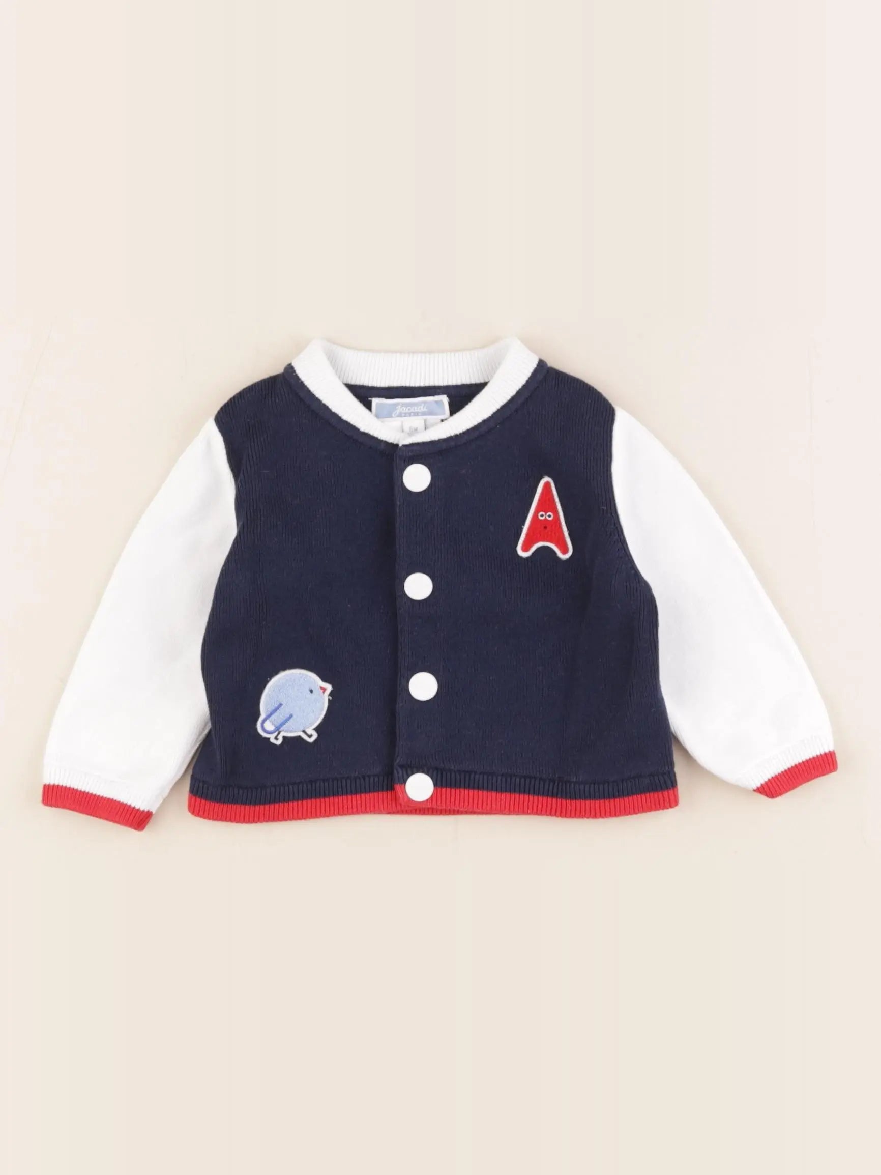 Jacadi - gilet bleu - 6 mois