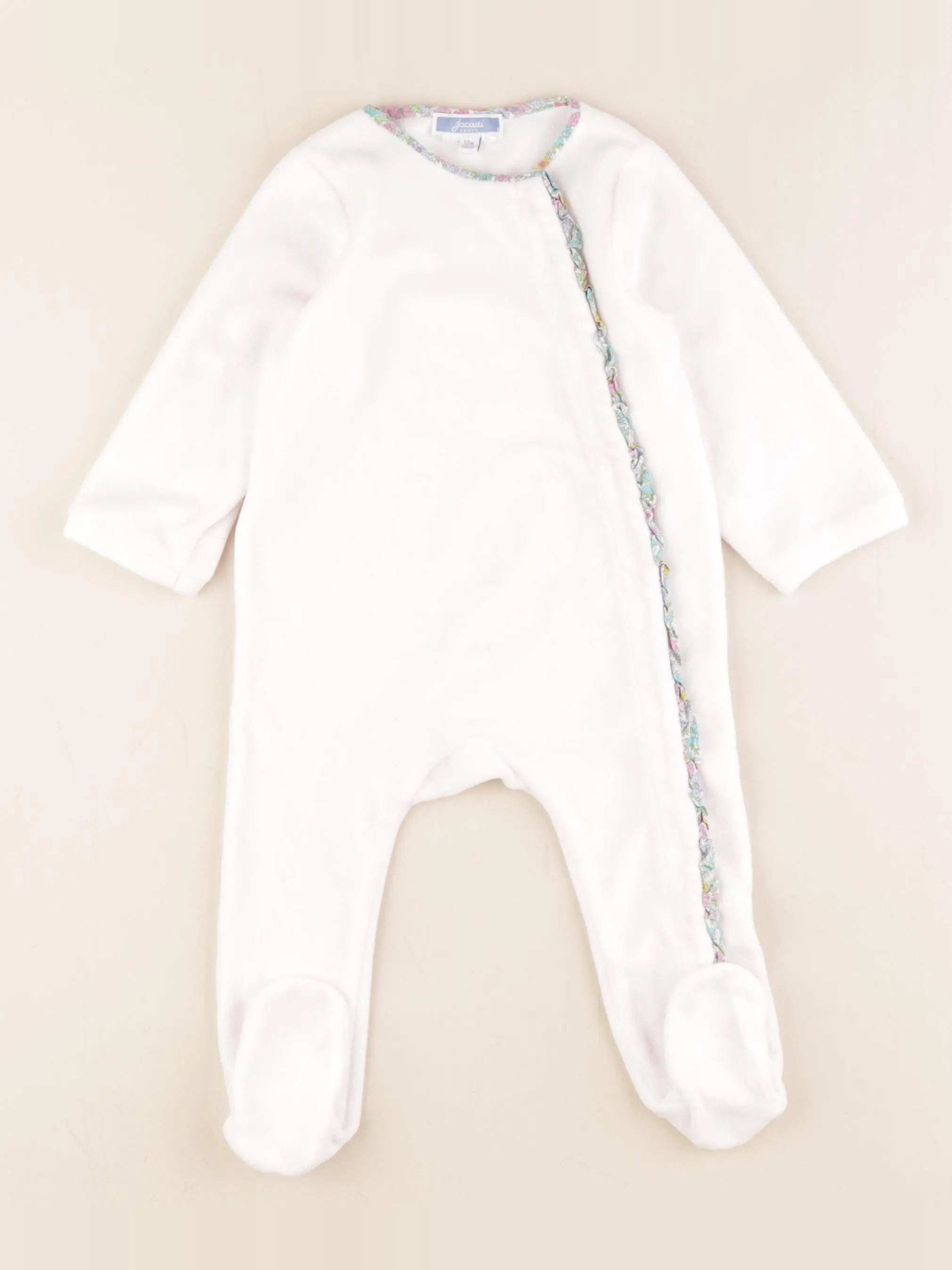 Jacadi - pyjama liberty velours rose - 12 mois
