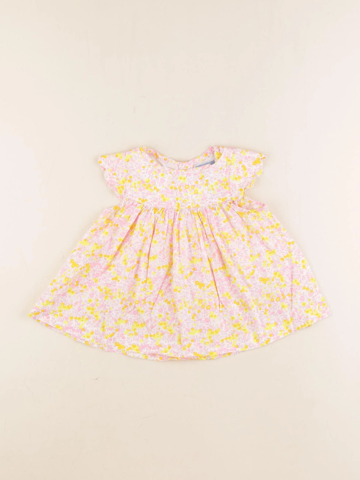 Jacadi - blouse liberty jaune, rose - 36 mois