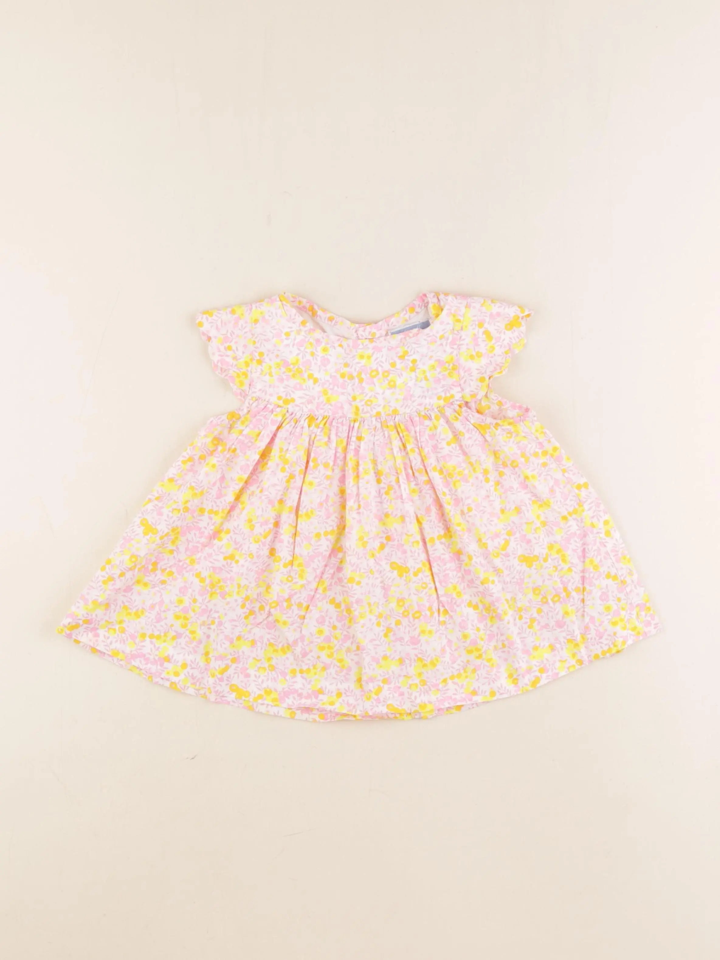 Jacadi - blouse liberty jaune, rose - 36 mois