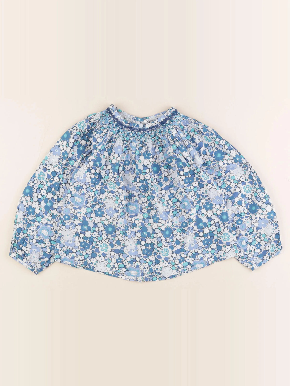 Jacadi - blouse liberty bleu - 5 ans