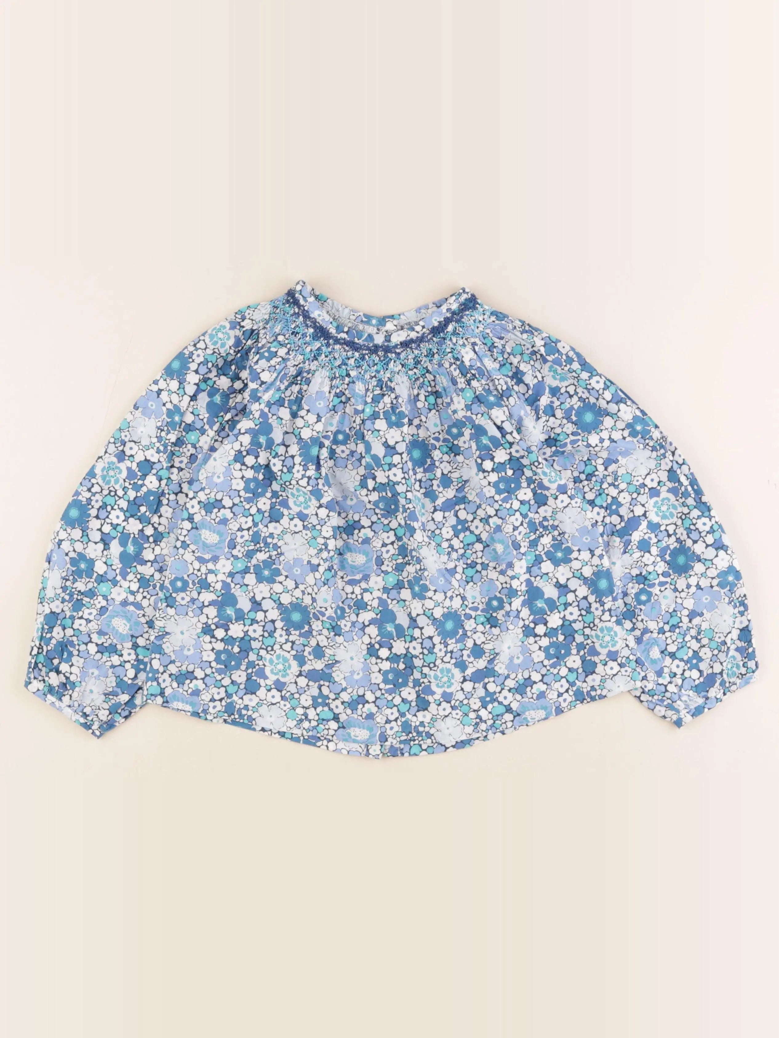 Jacadi - blouse liberty bleu - 5 ans
