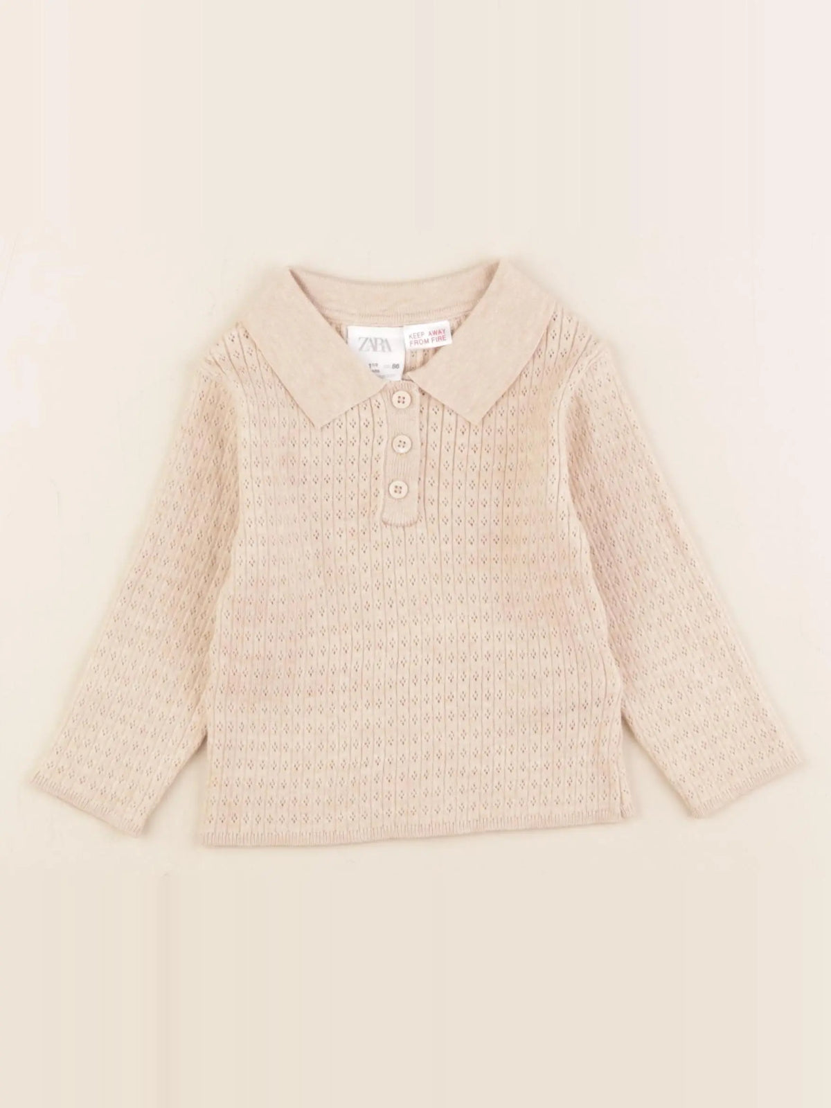 Zara - tee-shirt beige - 18 mois