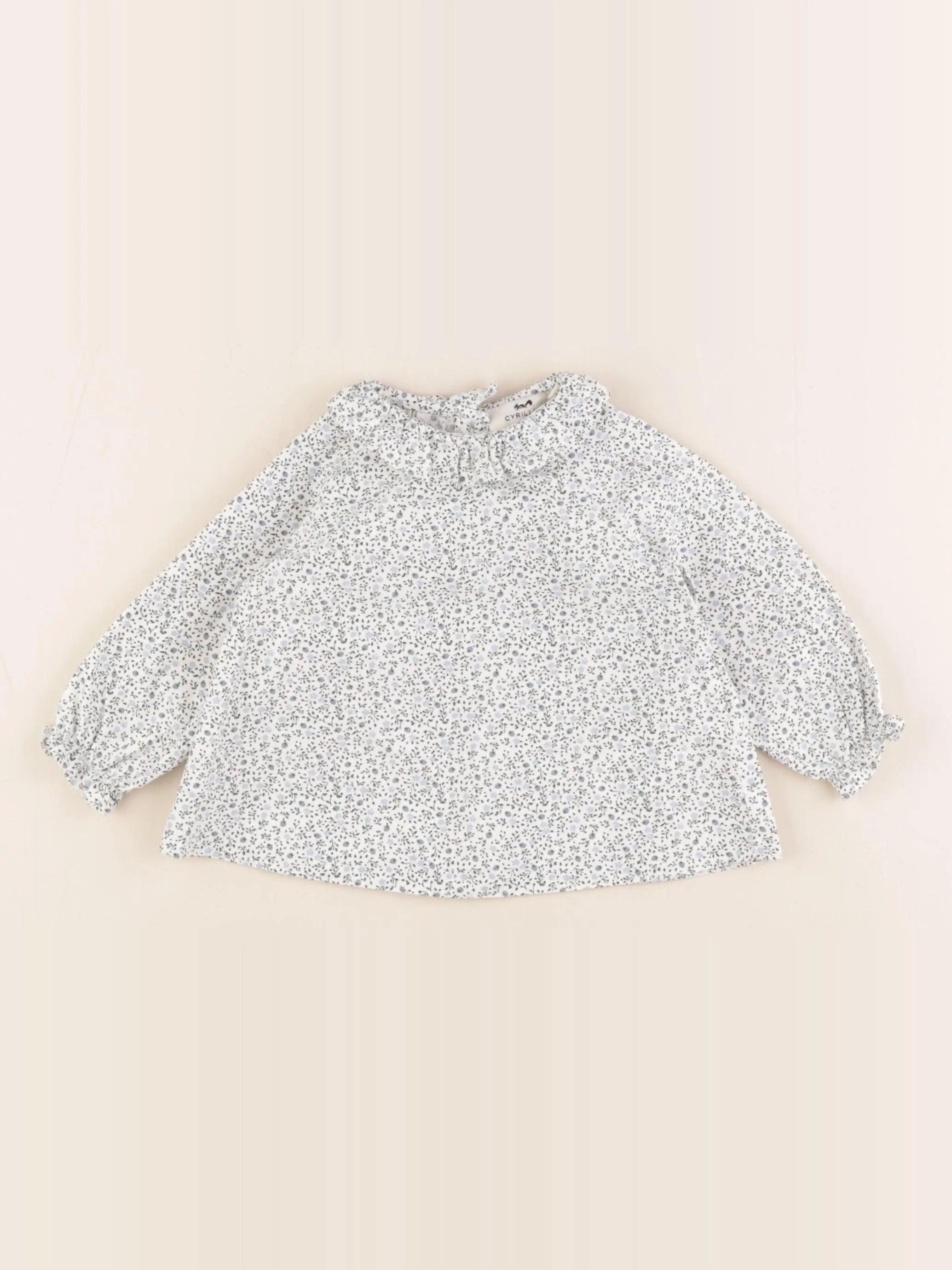 Cyrillus - blouse bleu - 9 mois