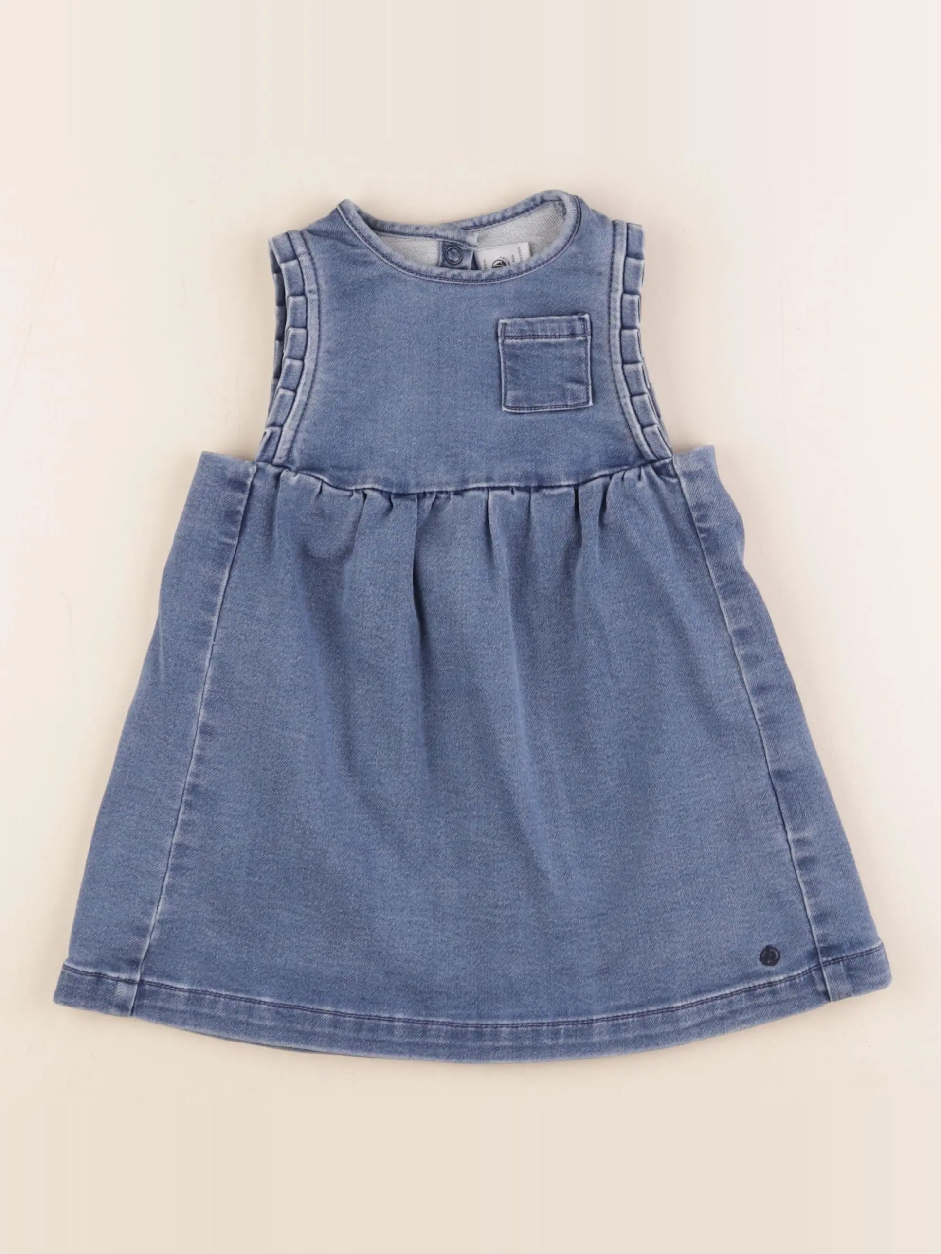 Petit Bateau - robe bleu - 18 mois