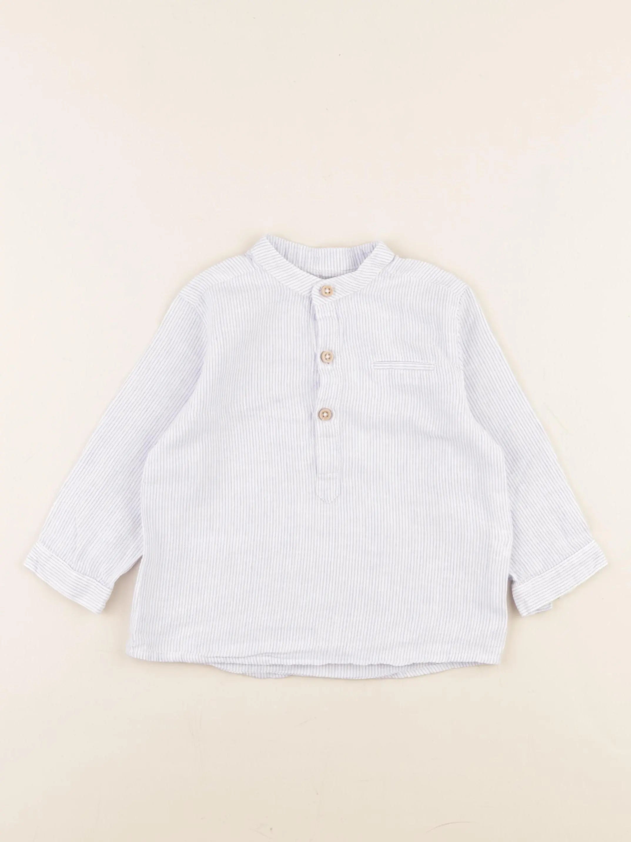 Boutchou - chemise bleu - 24 mois