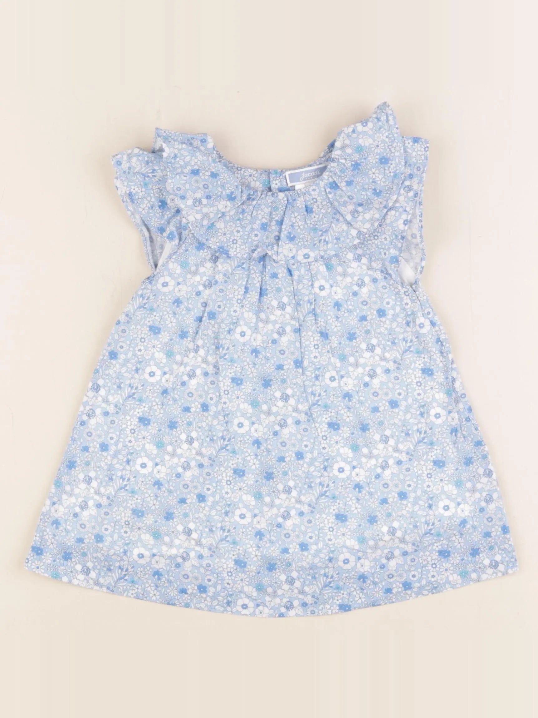 Jacadi - robe liberty bleu - 12 mois