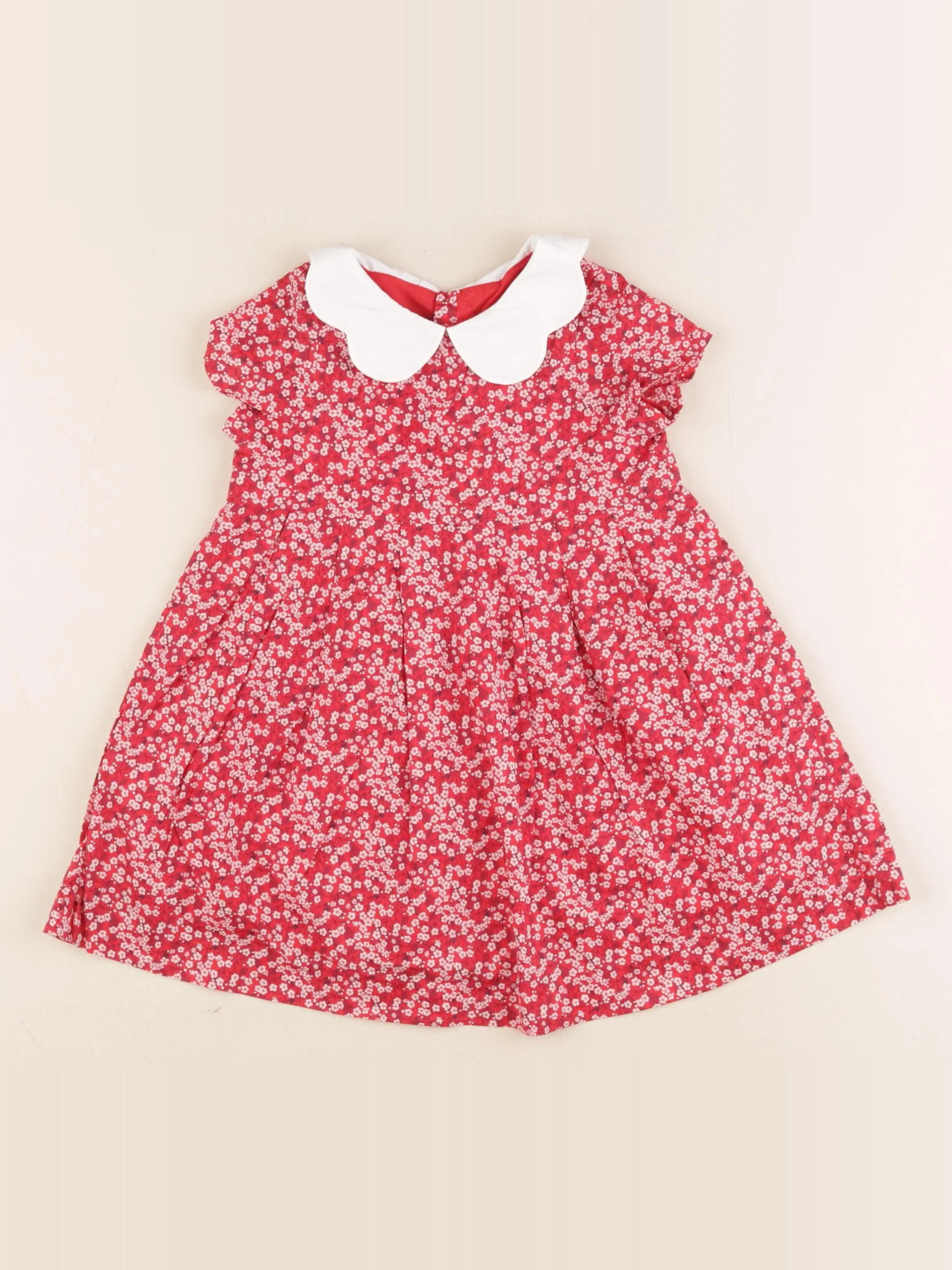Jacadi - robe liberty rouge - 24 mois