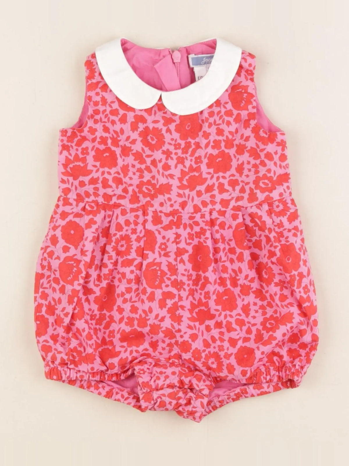 Jacadi - combinaison rose, rouge - 6 mois