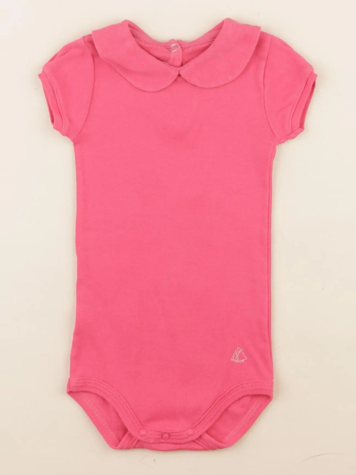 Petit Bateau - body à col rose - 6 mois