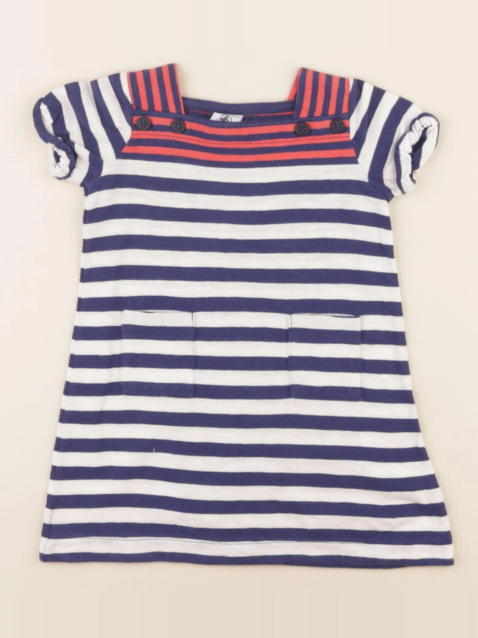 Petit Bateau - robe bleu - 12 mois