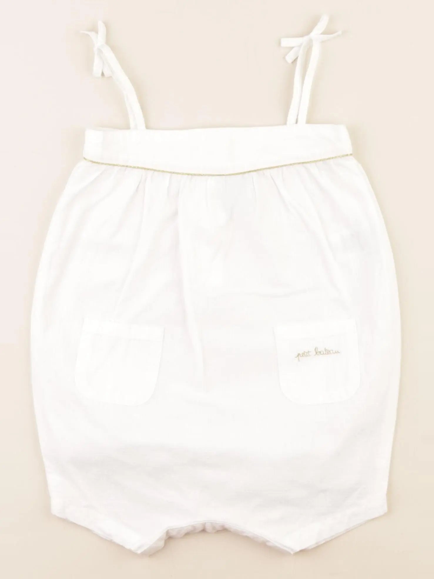 Petit Bateau - combinaison blanc - 12 mois