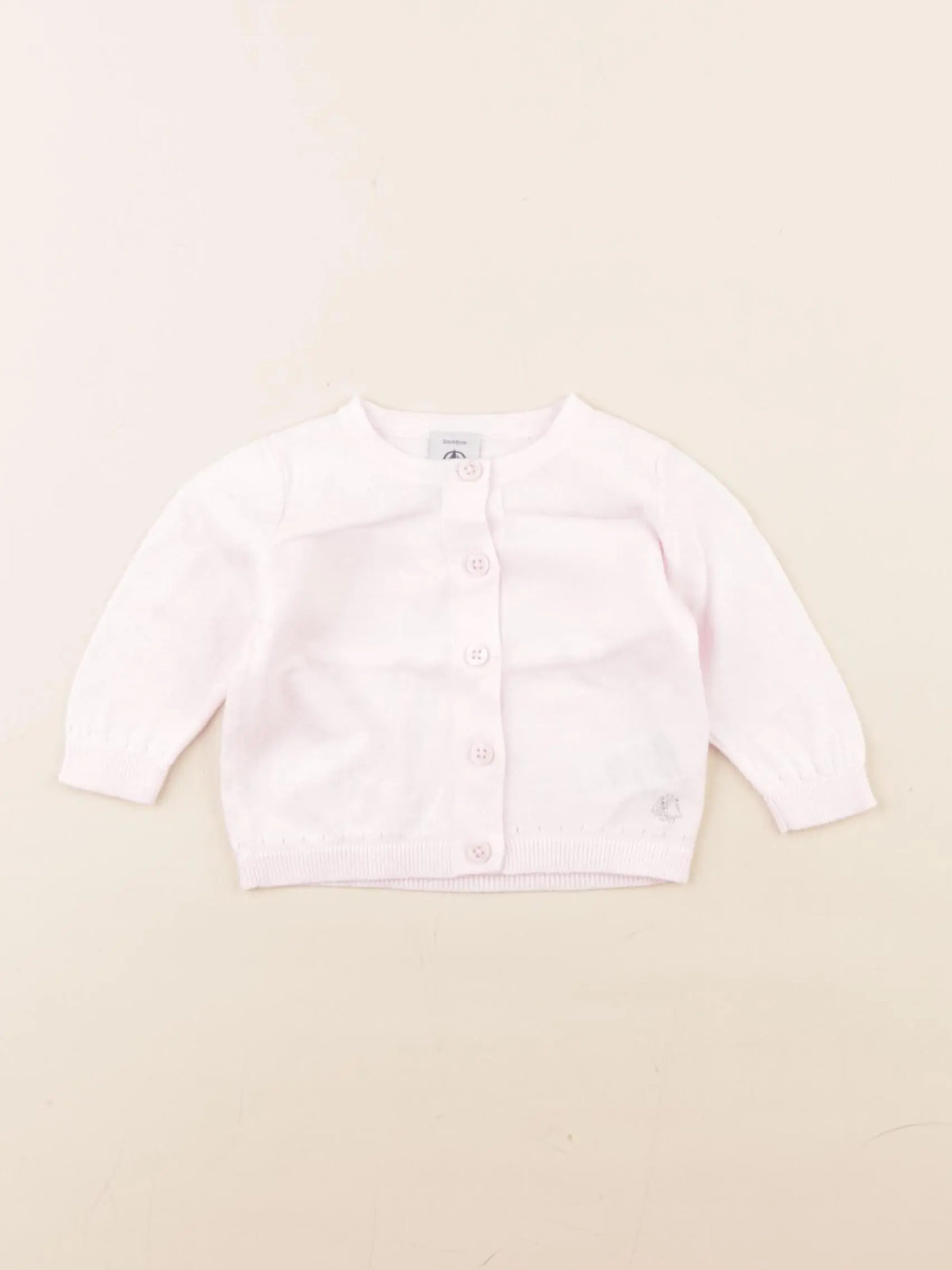 Petit Bateau - gilet rose - 3 mois