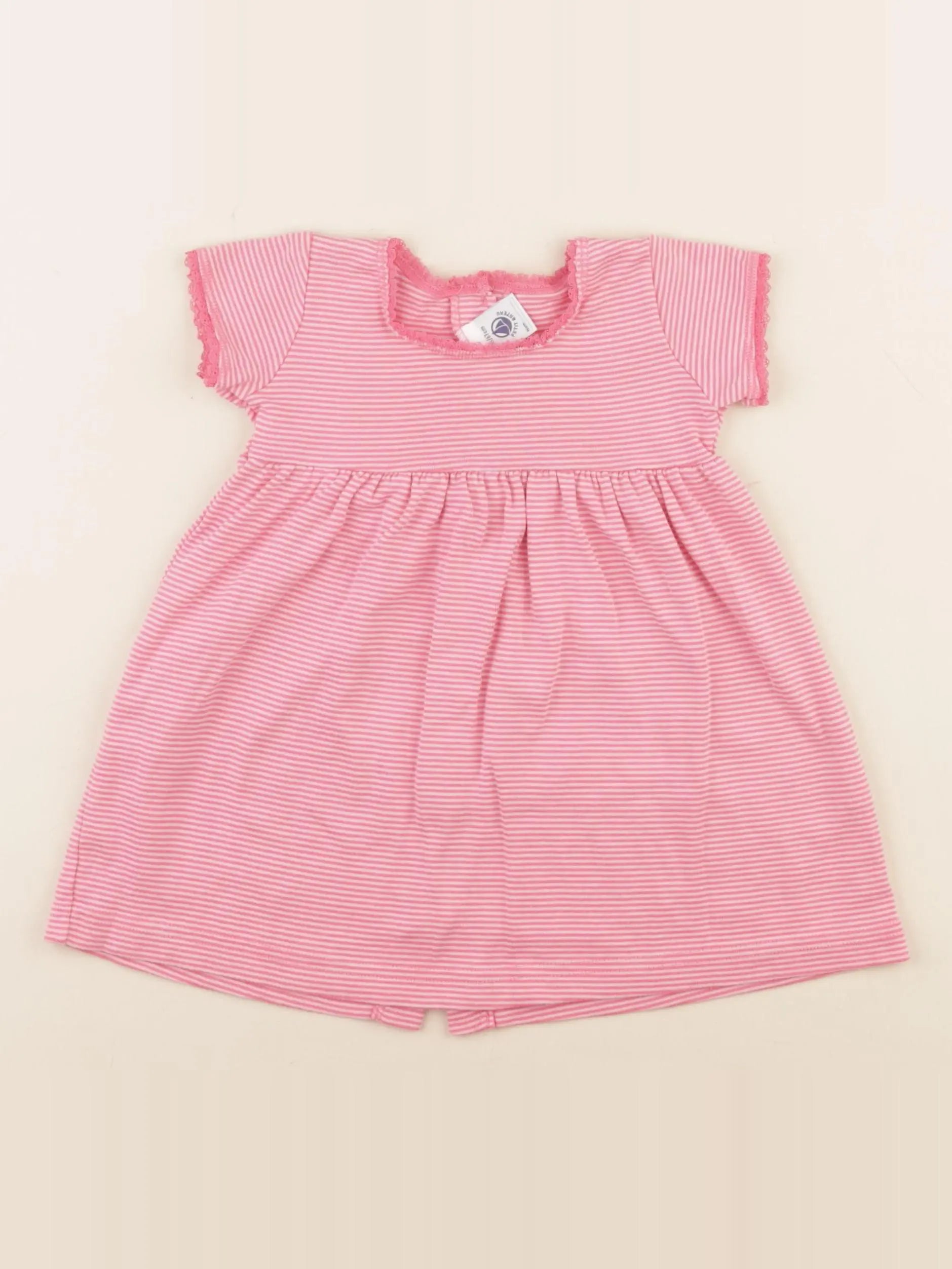 Petit Bateau - robe rose - 6 mois