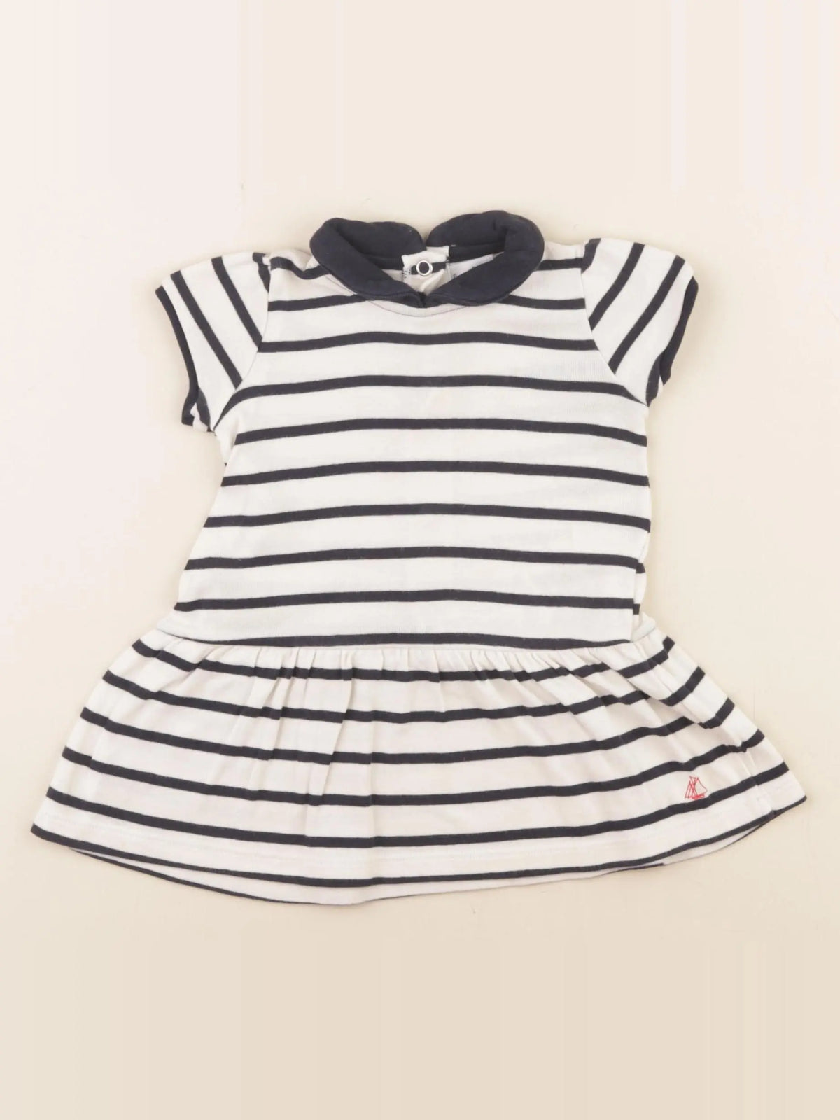Petit Bateau - robe bleu - 6 mois