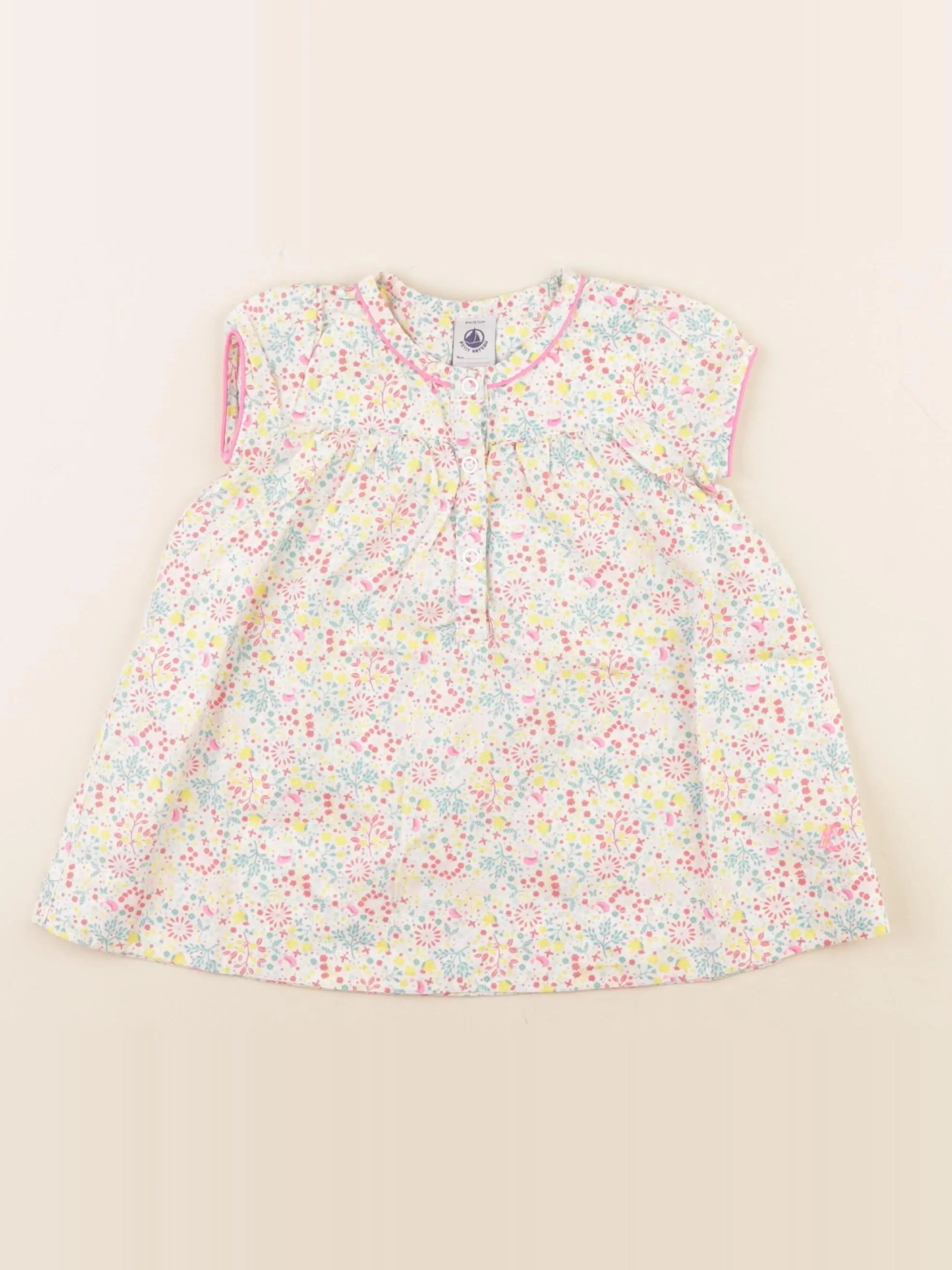 Petit Bateau - robe multicolore - 6 mois