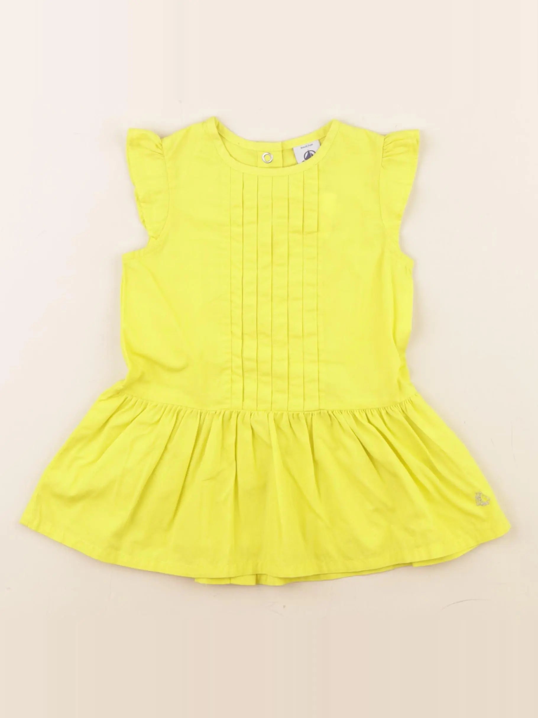 Petit Bateau - robe jaune - 6 mois