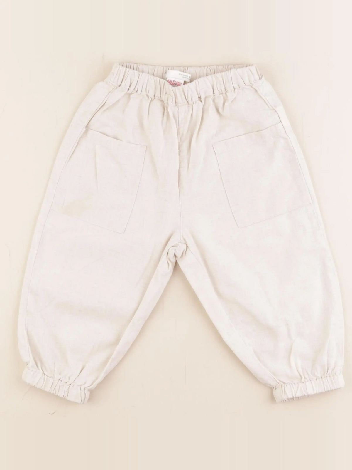 Zara - pantalon beige - 12/18 mois