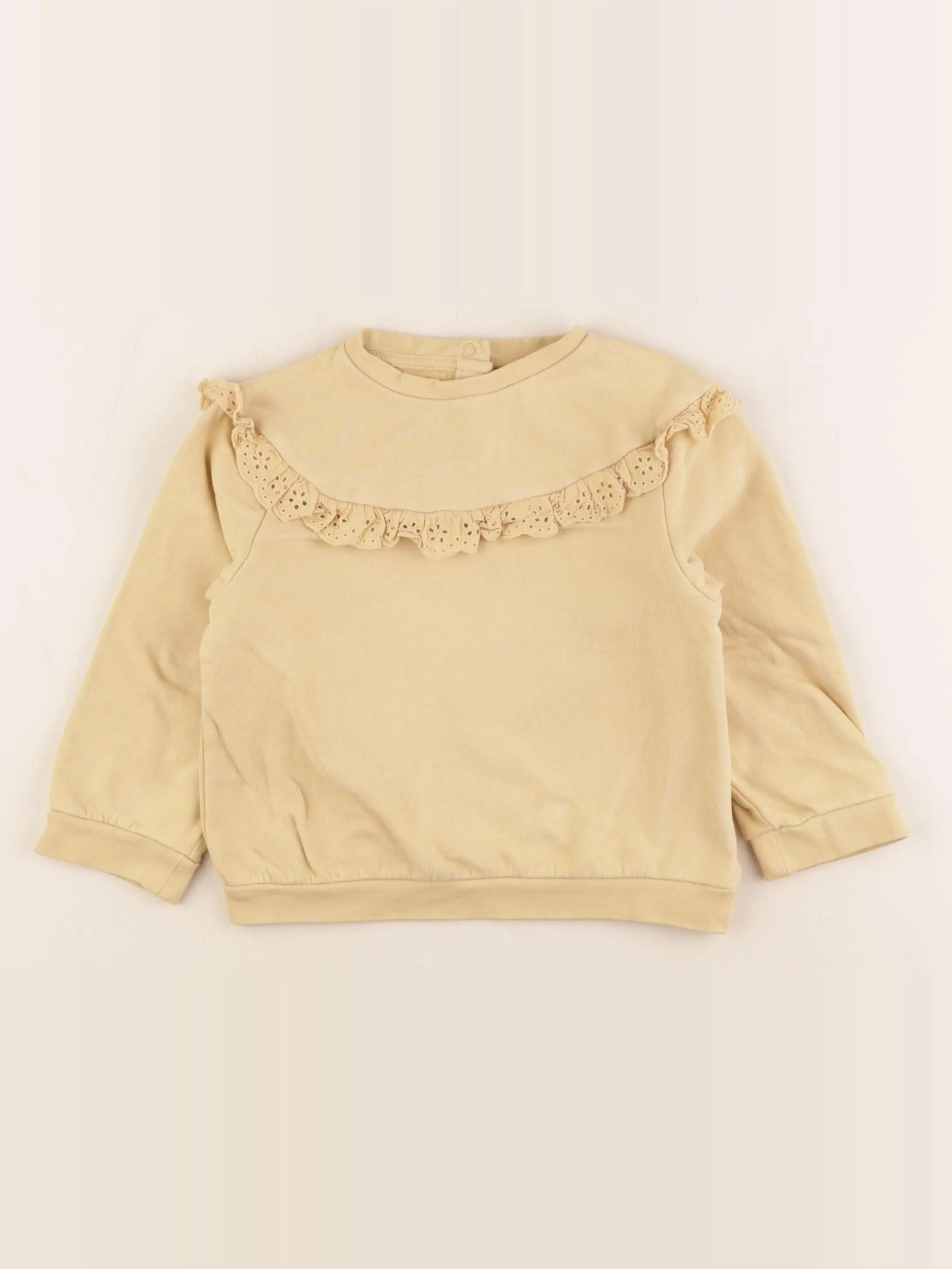 Vertbaudet - sweat jaune - 36 mois