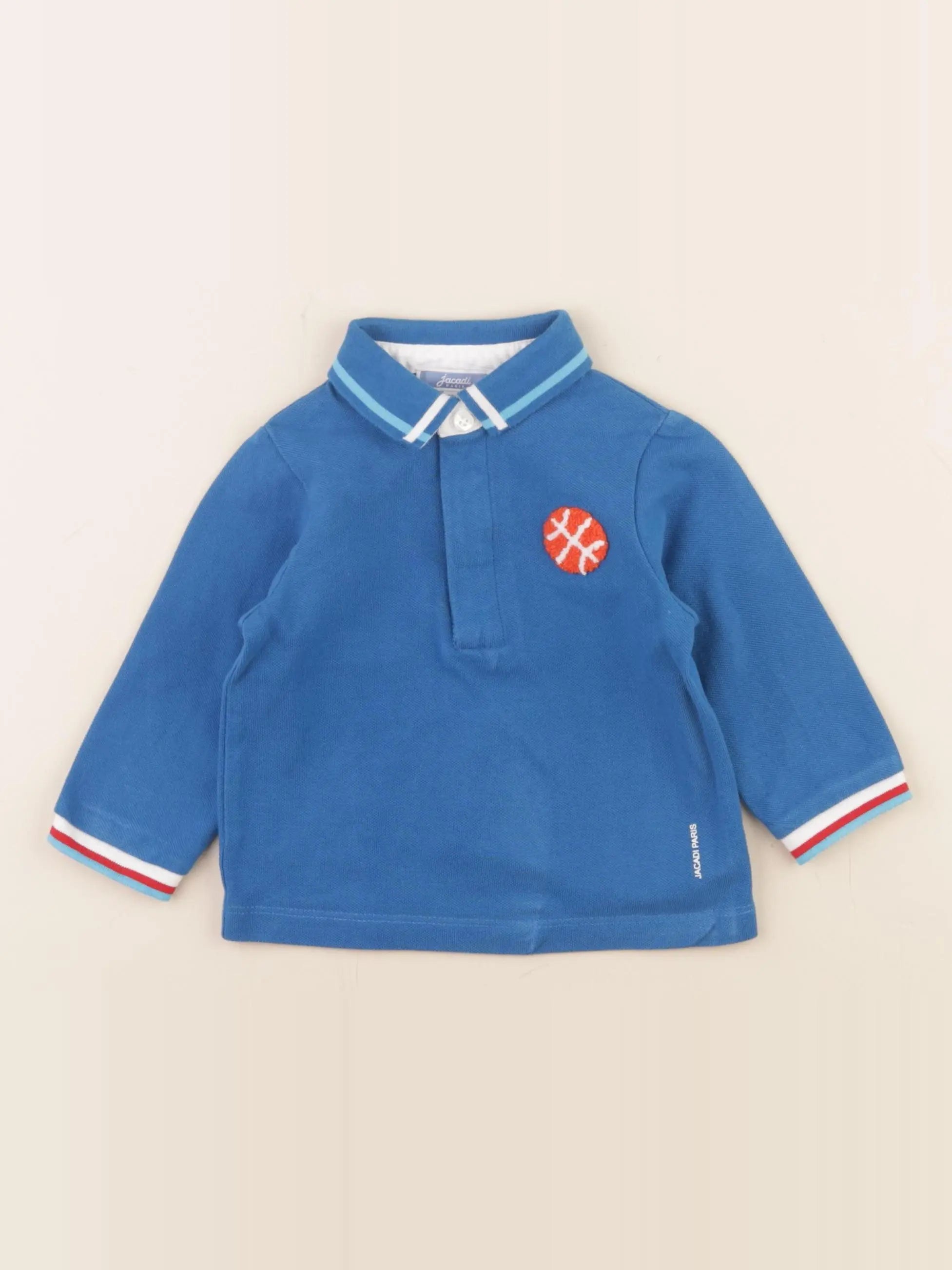 Jacadi - polo bleu - 12 mois