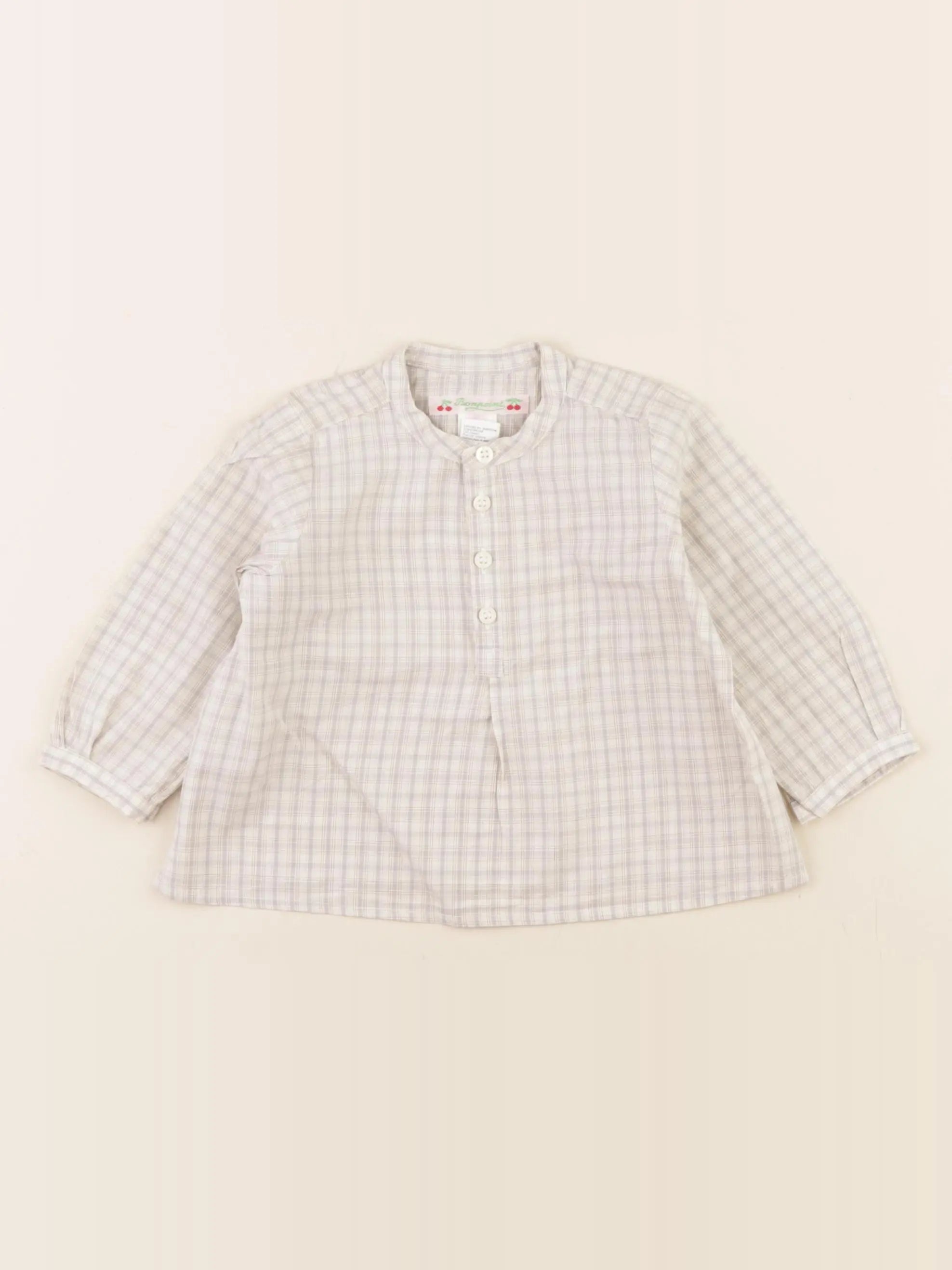 Bonpoint - chemise beige - 6 mois