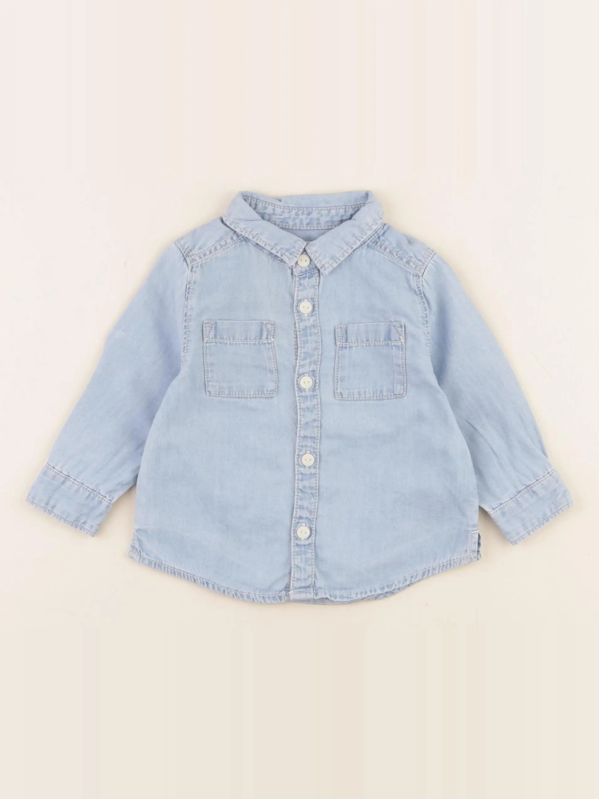 Zara - chemise bleu - 3/6 mois