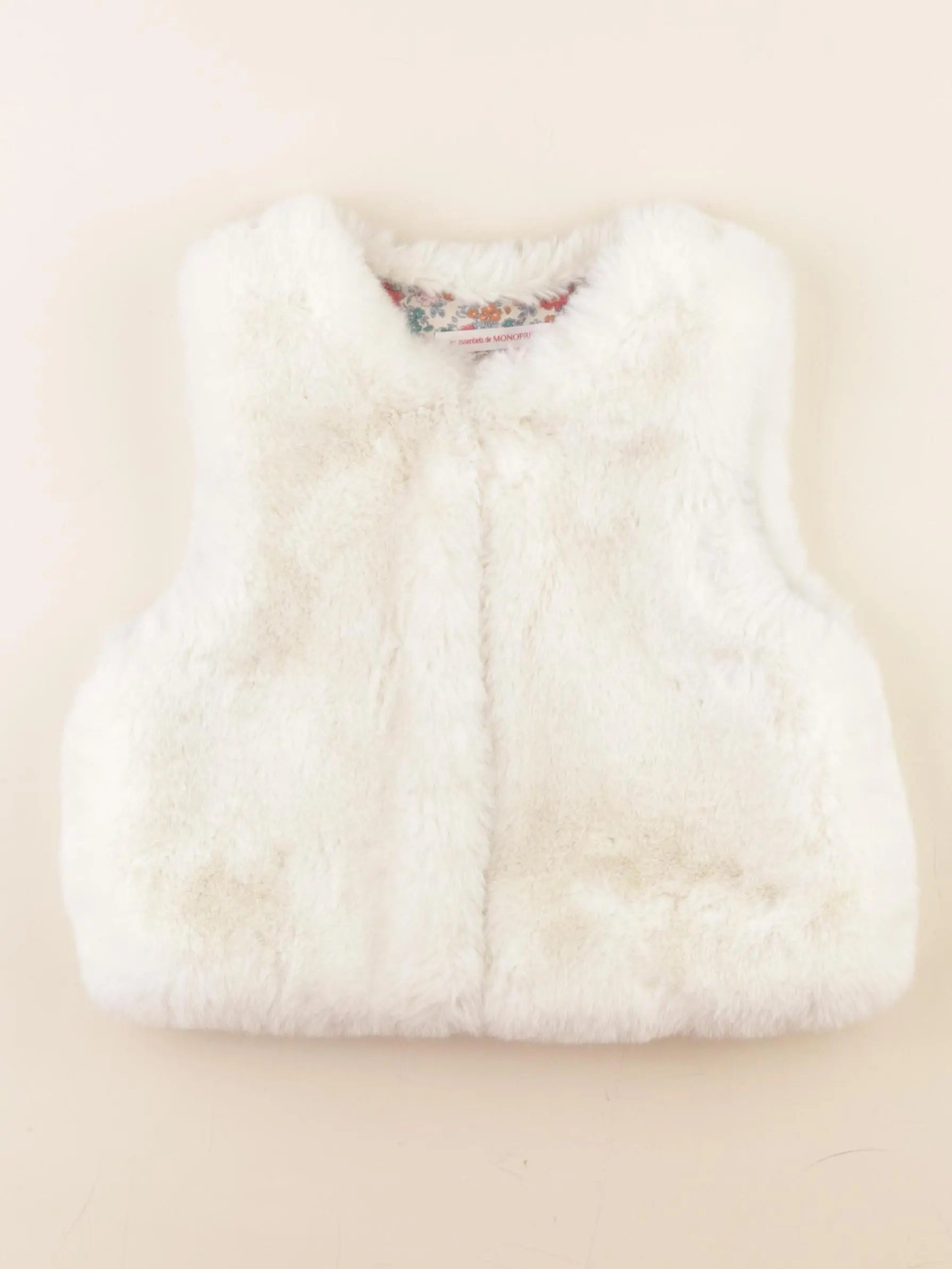 Monoprix - gilet blanc - 8 ans