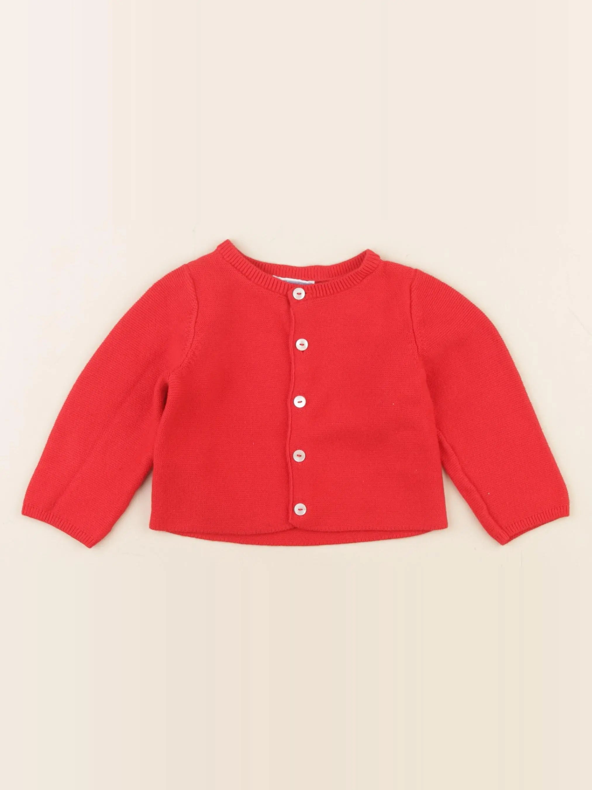 Jacadi - gilet rouge - 12 mois