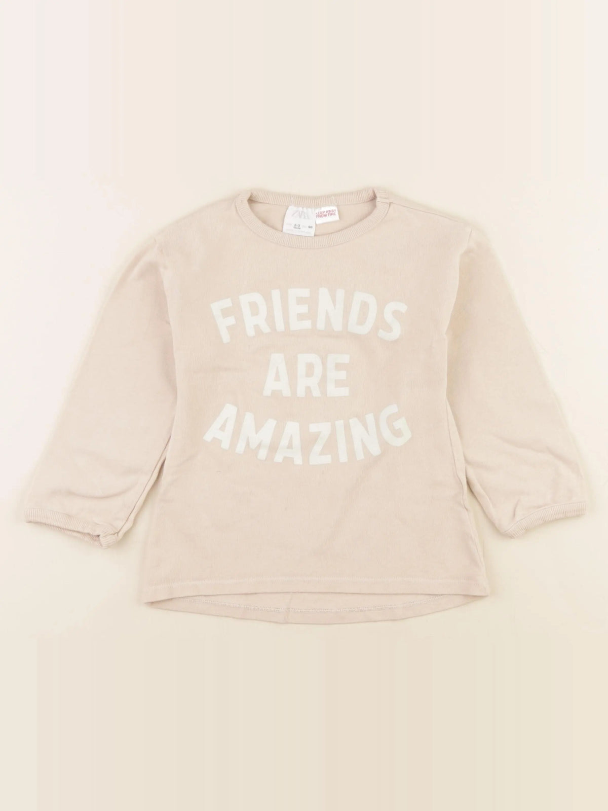 Zara - tee-shirt rose - 2/3 ans
