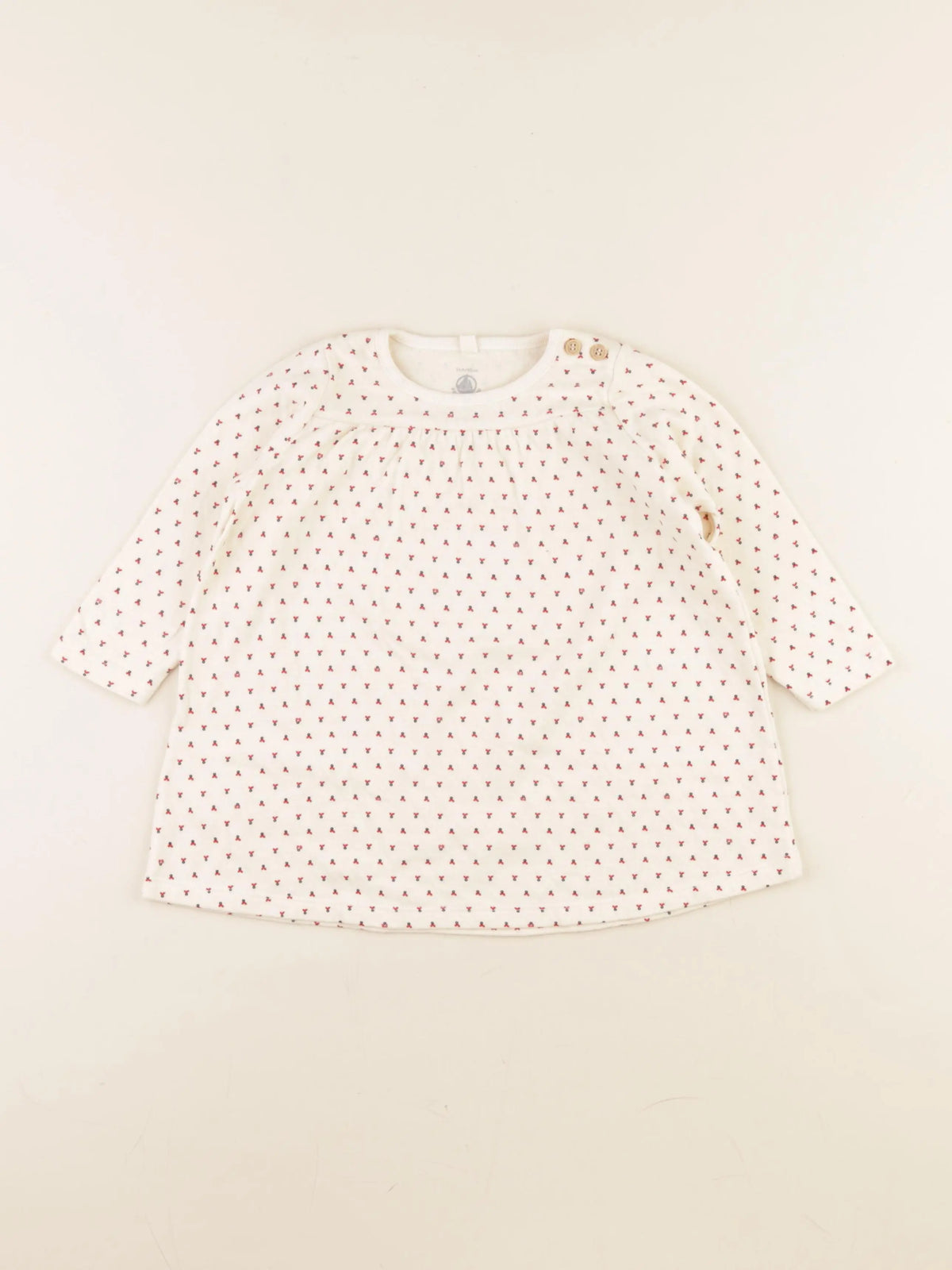 Petit Bateau - robe beige - 24 mois
