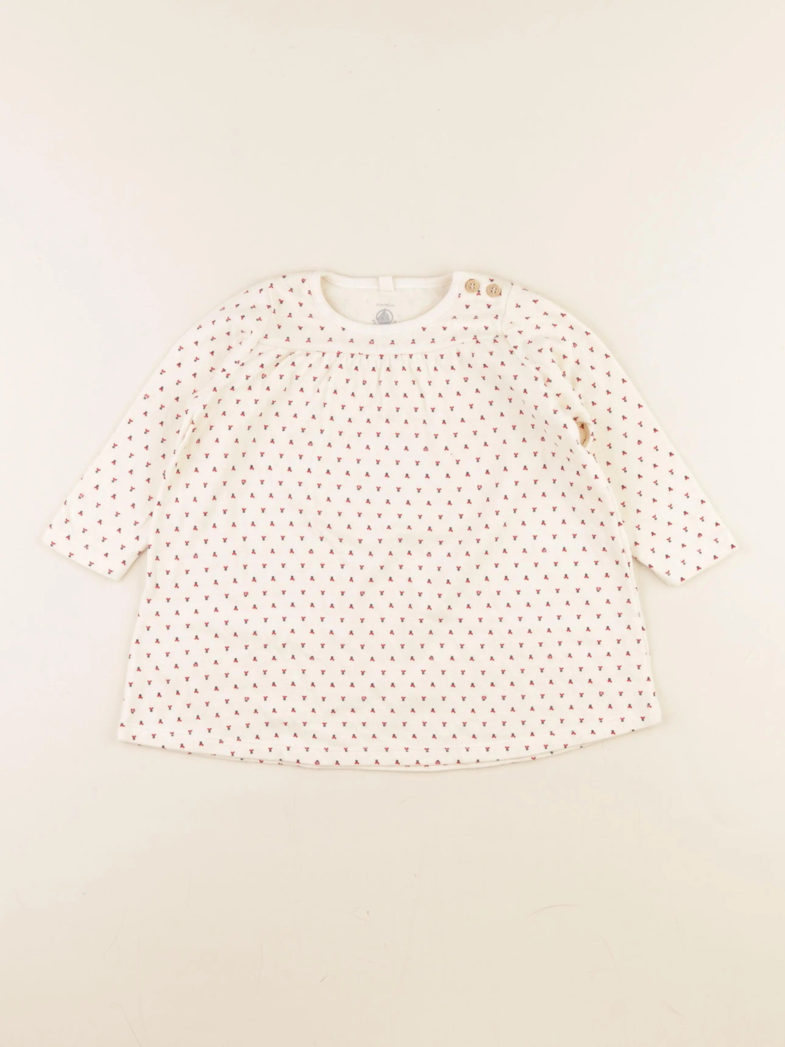 Petit Bateau - robe beige - 24 mois