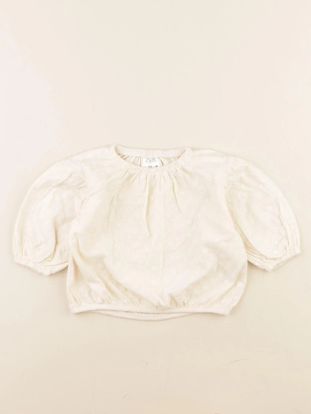 Zara - blouse beige - 3/6 mois